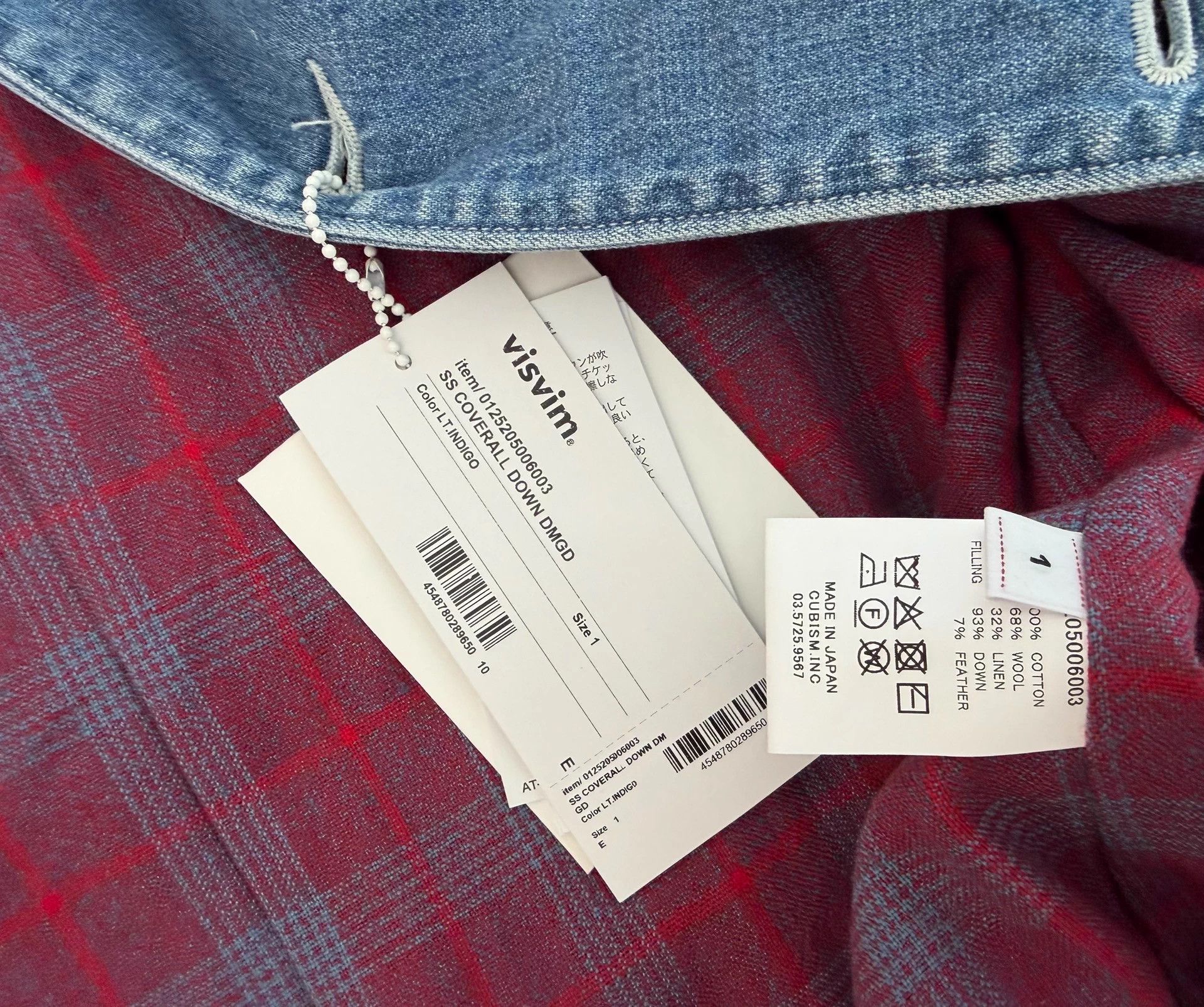 Visvim VISVIM SS DMGD Down Denim Jacket LT.INDIGO 1 NWT Size US S / EU 44-46 / 1 - 5 Thumbnail