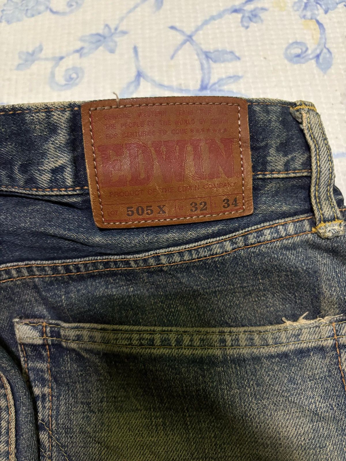 Edwin × Vintage Edwin Denim Pant Distressed Style made in Japan Size US 32 / EU 48 - 15 Thumbnail