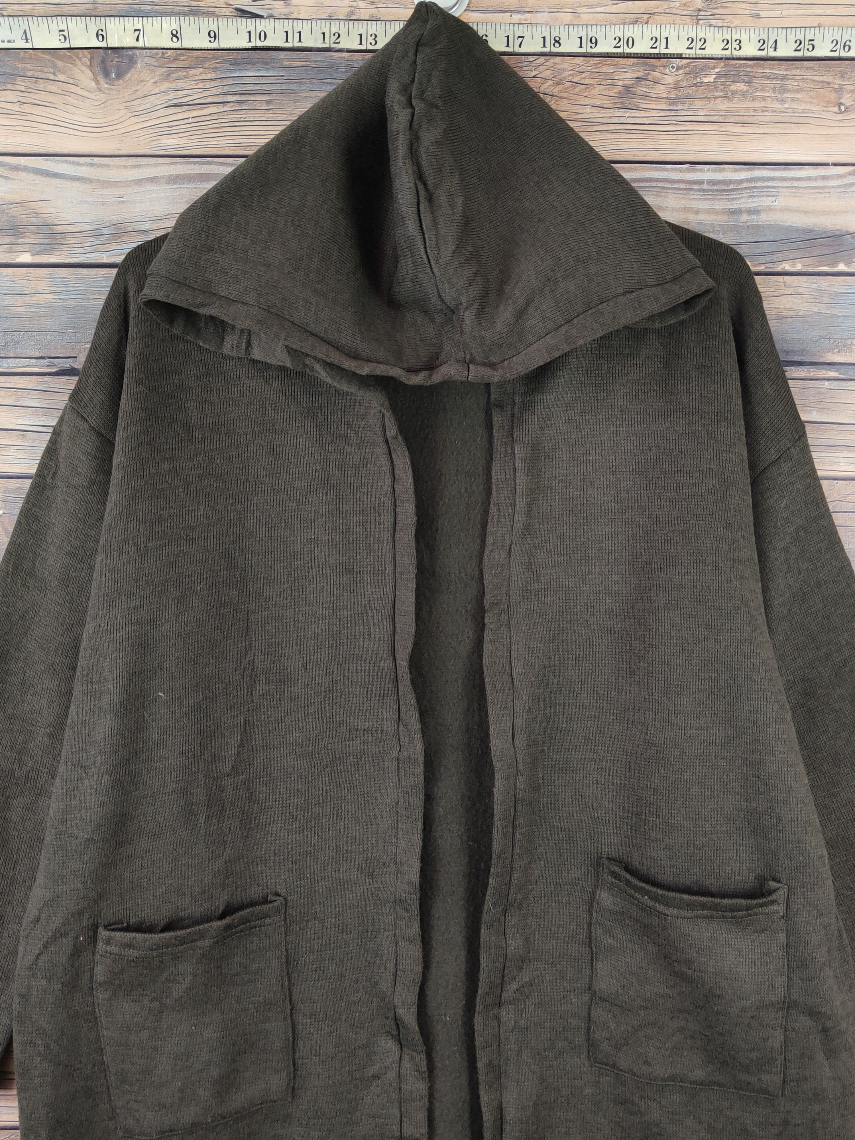 Homespun Knitwear × Japanese Brand Designer 🔥Citrine Chakra Olive Knitwear Hoodie Cardigan Size M / US 6-8 / IT 42-44 - 2 Thumbnail