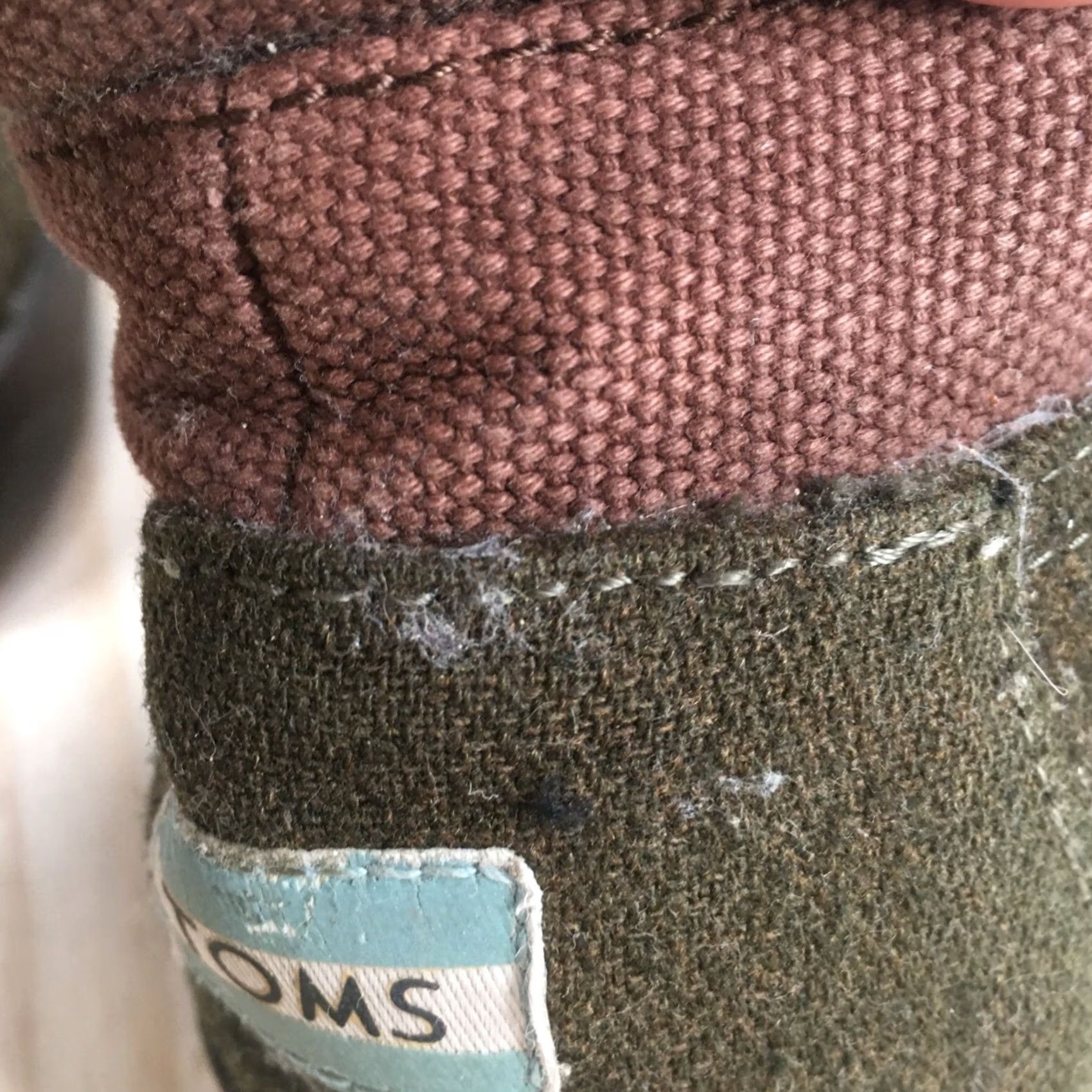 Toms Toms Boots Mens 8 Casual Comfort Lace Up Ankle Boot Green Fabric Brown Flat Boots Size US 8 / EU 41 - 5 Thumbnail
