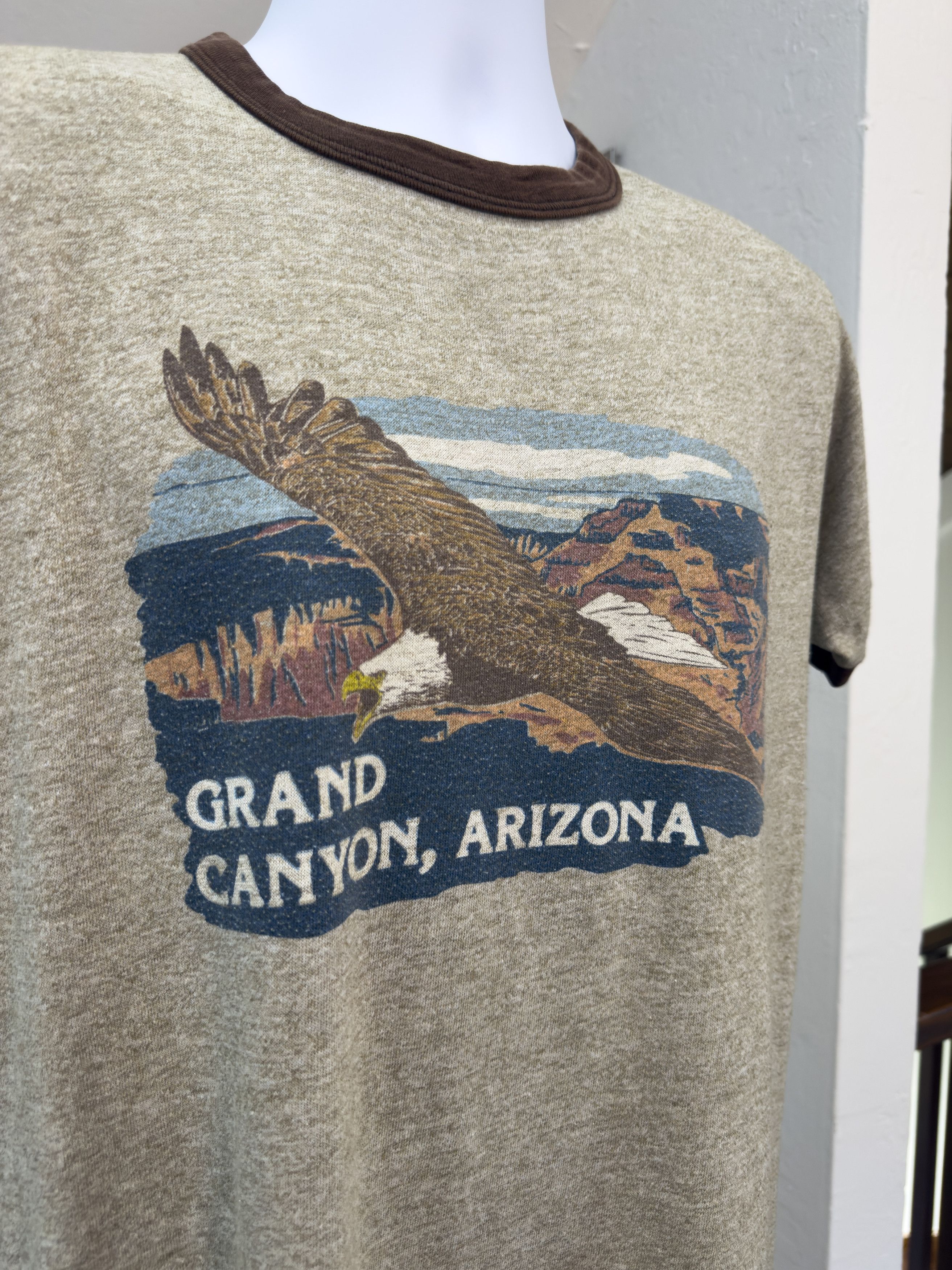 Other Vintage Grand Canyon Single Stitch Double Sided Ringer T Size US L / EU 52-54 / 3 - 4 Thumbnail