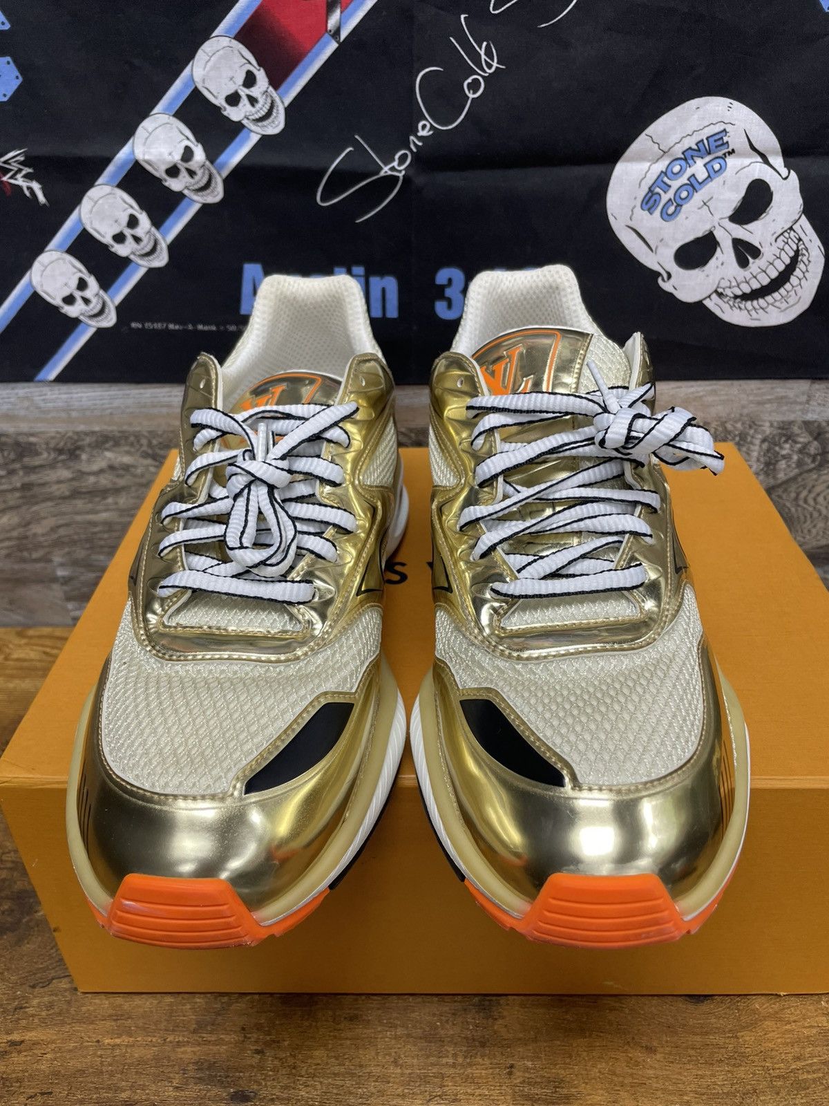 Louis Vuitton 11-Louis Vuitton Metallic Gold Trail Sneaker Size US 11 / EU 44 - 4 Thumbnail