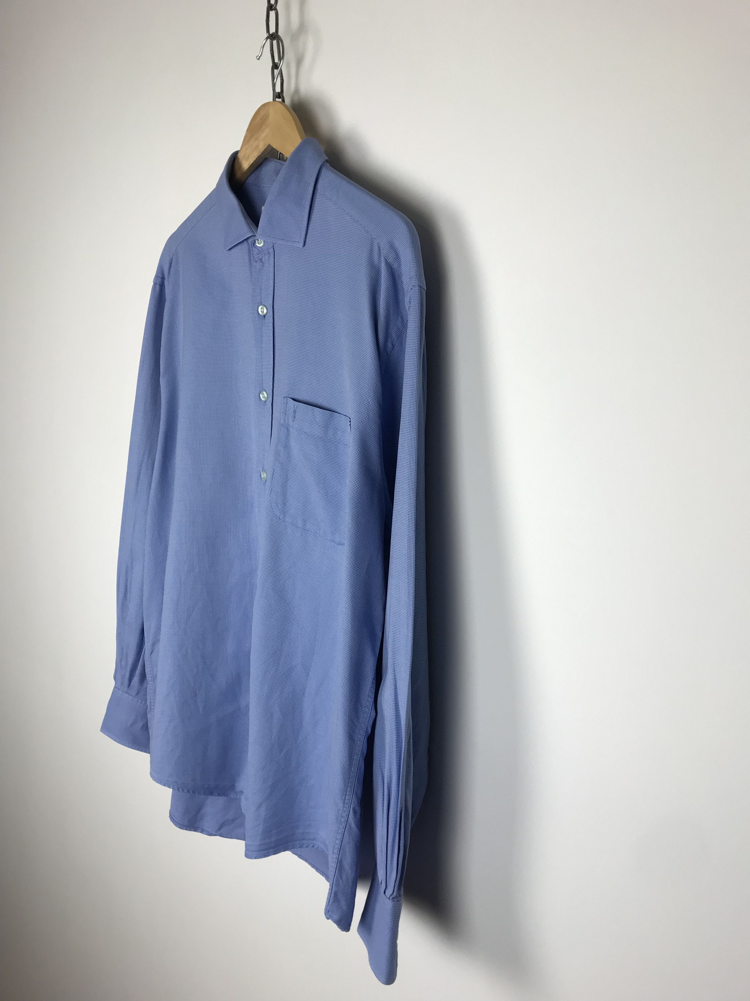 Yves Saint Laurent Yves Saint Laurent Shirt Blue Check YSL size 43 (XL) Size US XL / EU 56 / 4 - 6 Thumbnail