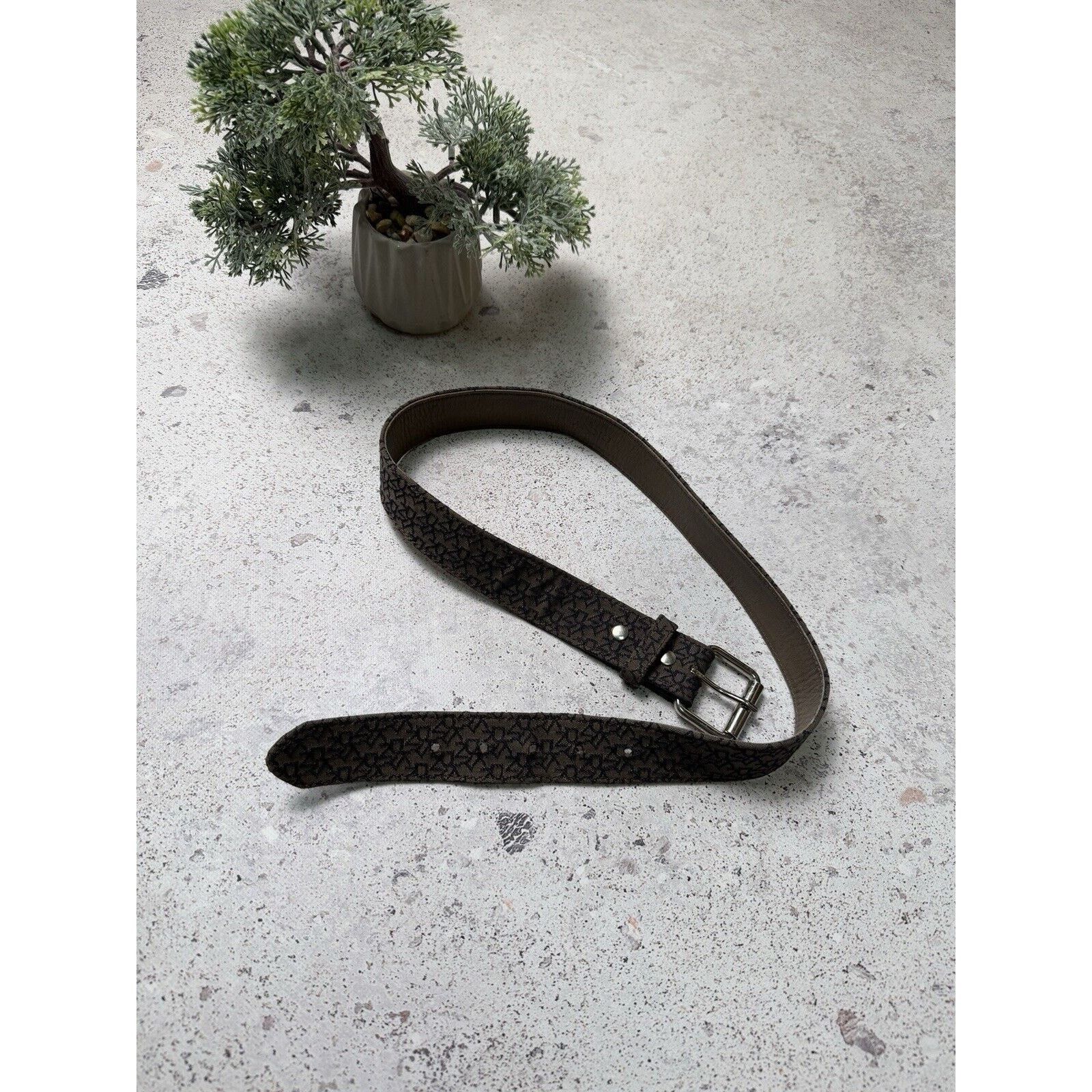 DKNY DKNY Monogram Logo Brown Belt Size S Size ONE SIZE - 1 Thumbnail