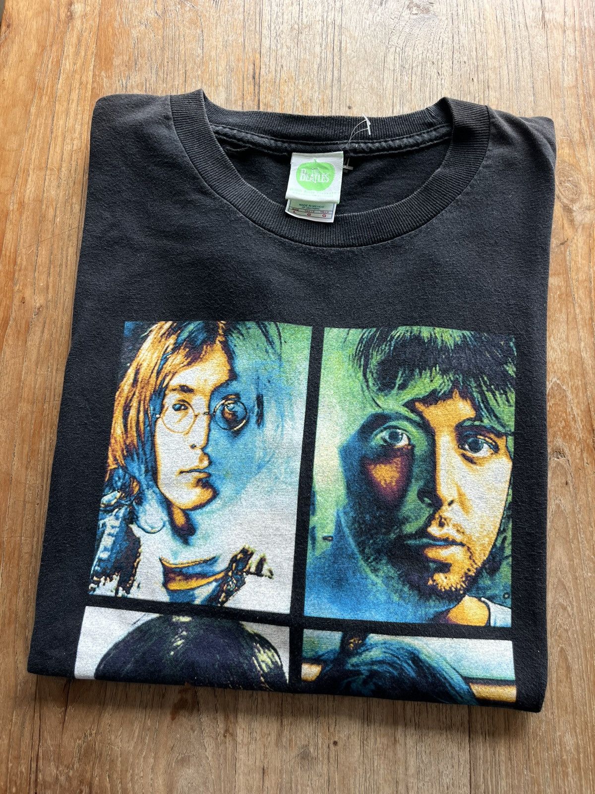 00's THE BEATLES Band T-shirt, Band T, Men's XL size cotton black type Vintage Second Hand main image 1