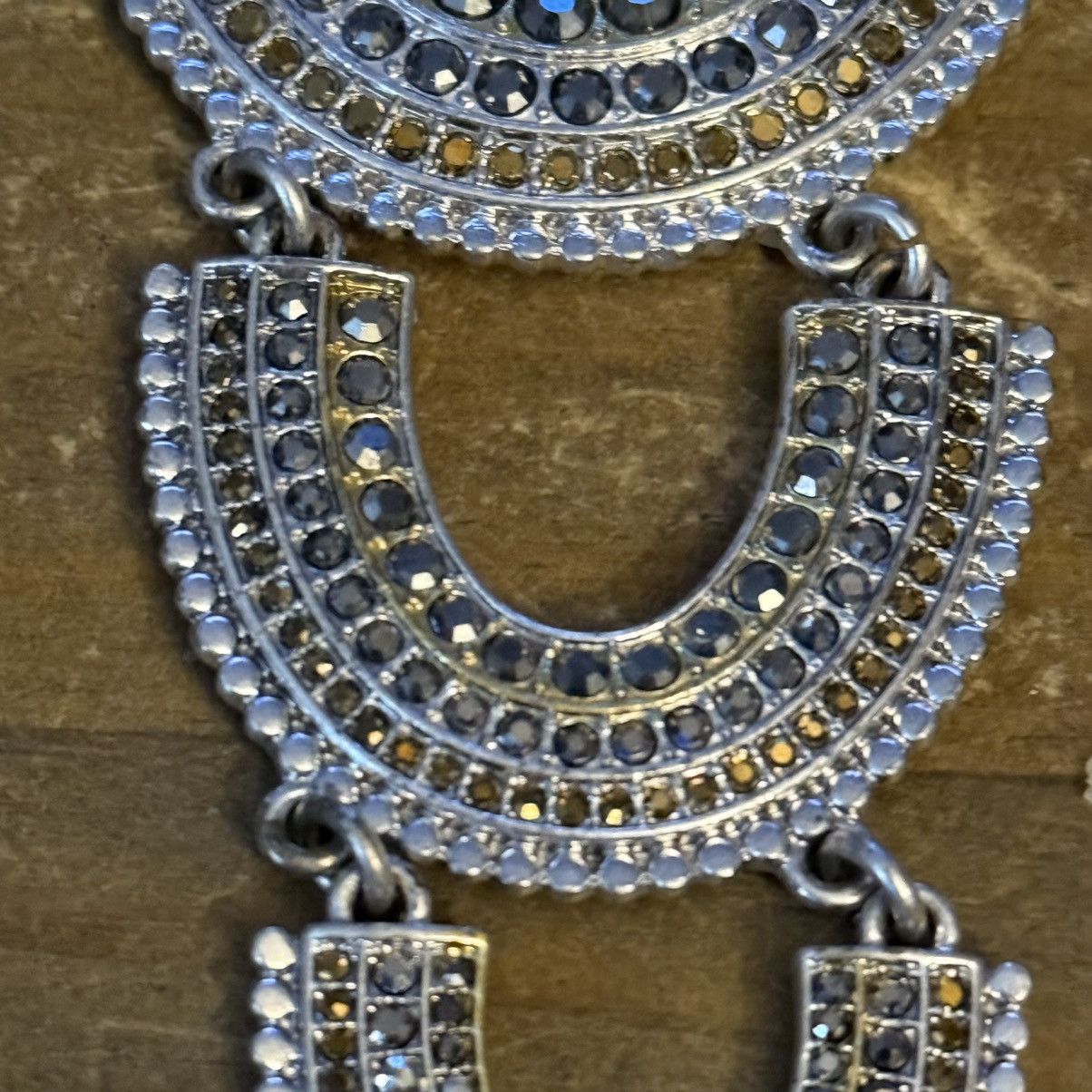 Lucky Brand Lucky Brand pave arches leather cord necklace Size ONE SIZE - 3 Thumbnail