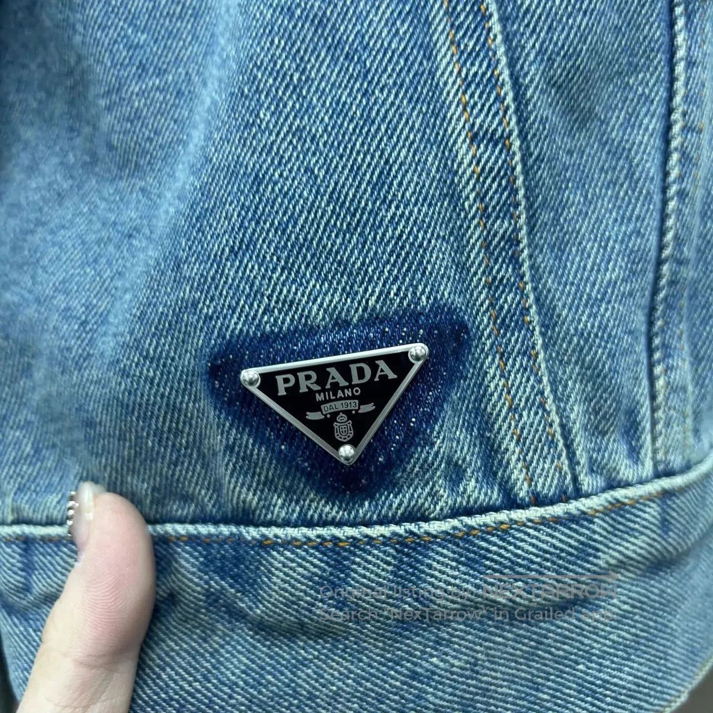 Prada Blue Denim Jacket - XL. Size US XL / EU 56 / 4 - 3 Thumbnail
