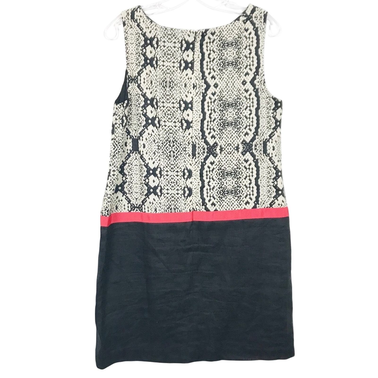 Loft Loft Linen Snake Skin Print Color Block Dress Sz 12P Size XL / US 12-14 / IT 48-50 - 4 Thumbnail