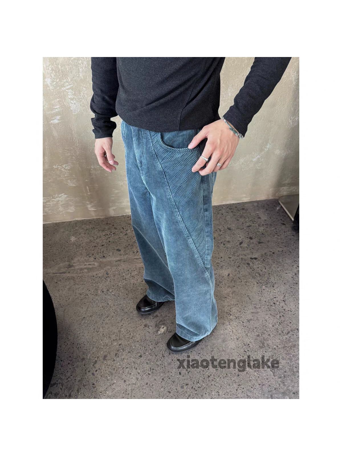 Vintage xz vintage retro y2k wide Leg flared yuppie pants Size US 34 / EU 50 - 4 Thumbnail