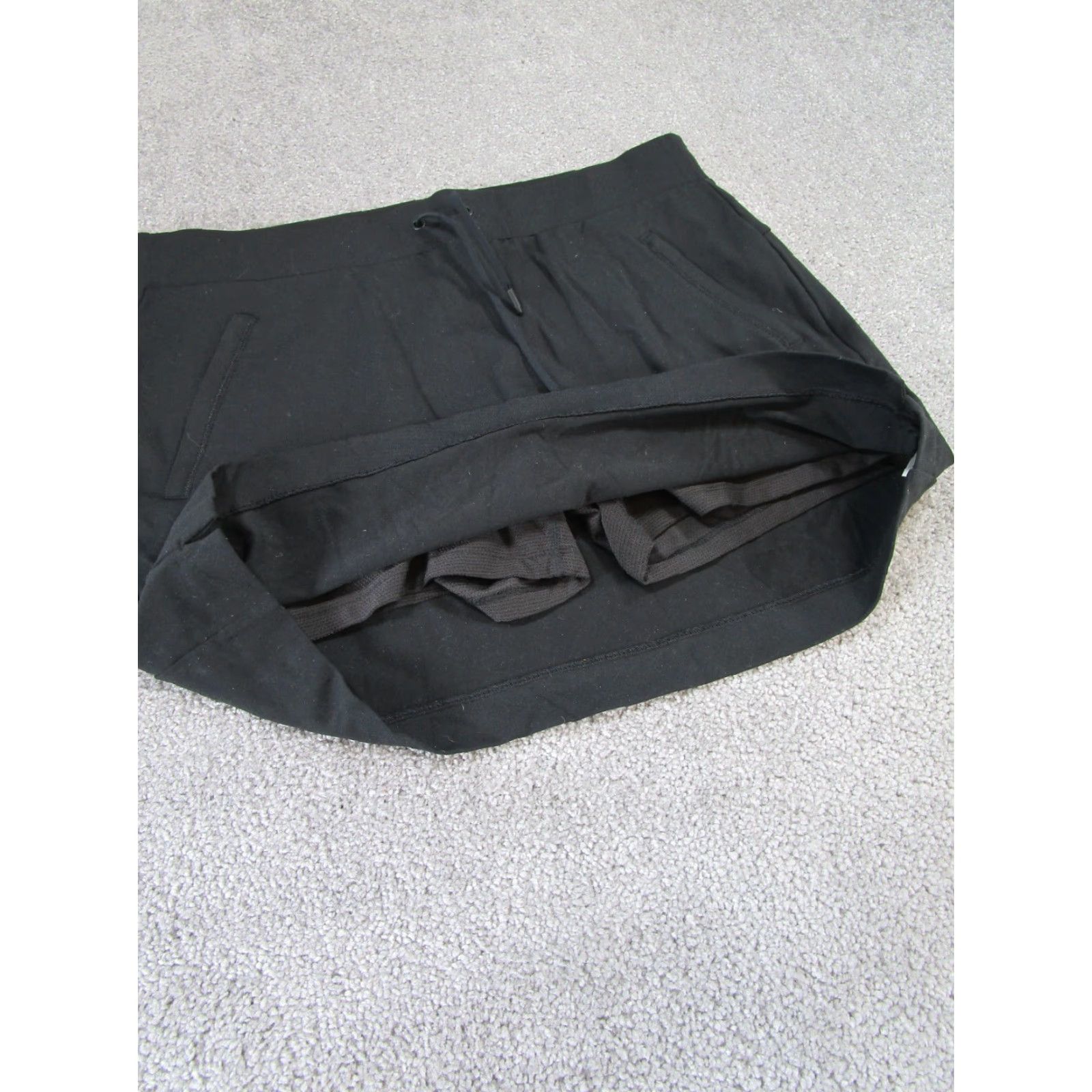 Athleta VINTAGE Athleta Womens Skort Activewear Athletic Outdoor Sports 90s Black Drawstring Short Size ONE SIZE - 3 Thumbnail