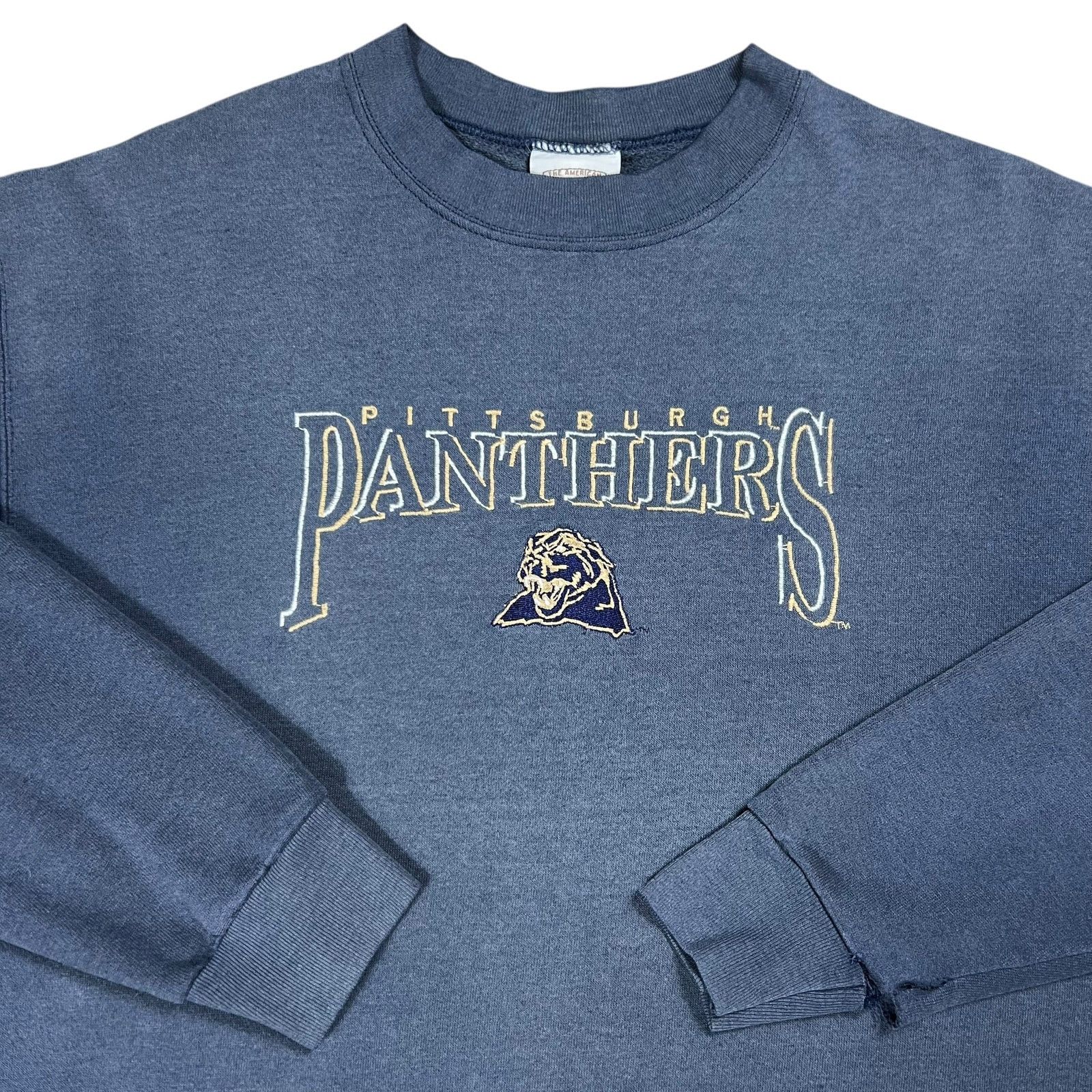 Vintage 90s University of Pittsburgh Pitt Panthers faded crewneck Size US L / EU 52-54 / 3 - 2 Thumbnail