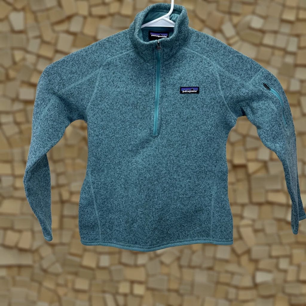 Patagonia Patagonia Womens Better Sweater Fleece Jacket 1/4 Zip Pullover Size Small Blue Teal Size S / US 4 / IT 40 - 1 Thumbnail