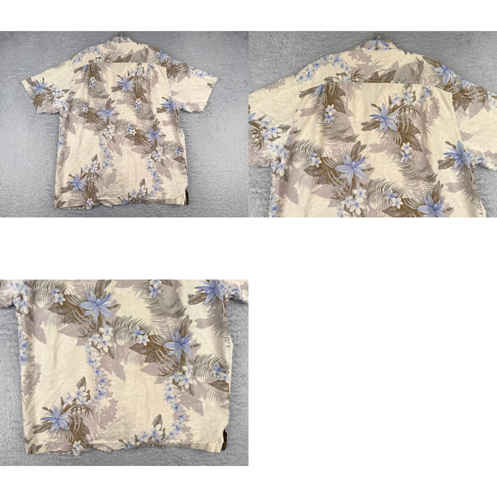 Tommy Bahama Tommy Bahama Shirt Men L Ivory Floral 100% Silk Button-Up Hawaiian Aloha Beach Vacation Resort Mens Size US L / EU 52-54 / 3 - 9 Thumbnail
