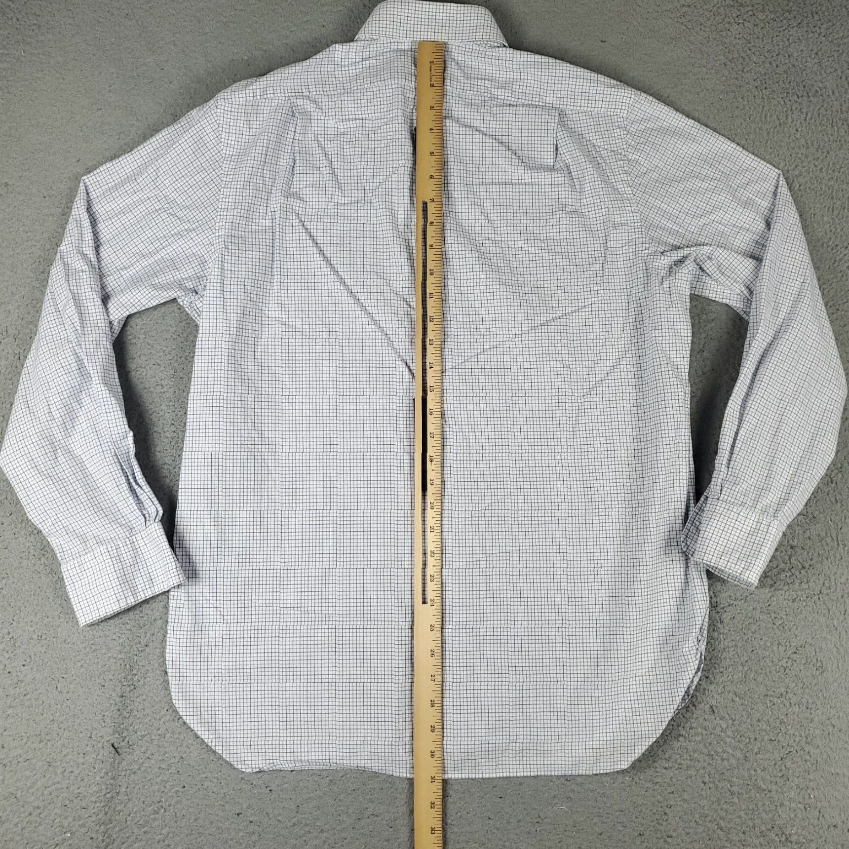 Ralph Lauren Ralph Lauren Dress Shirt Mens 16 Blue White Check Long Sleeve Button Up Classic Modern Size 42R - 4 Thumbnail