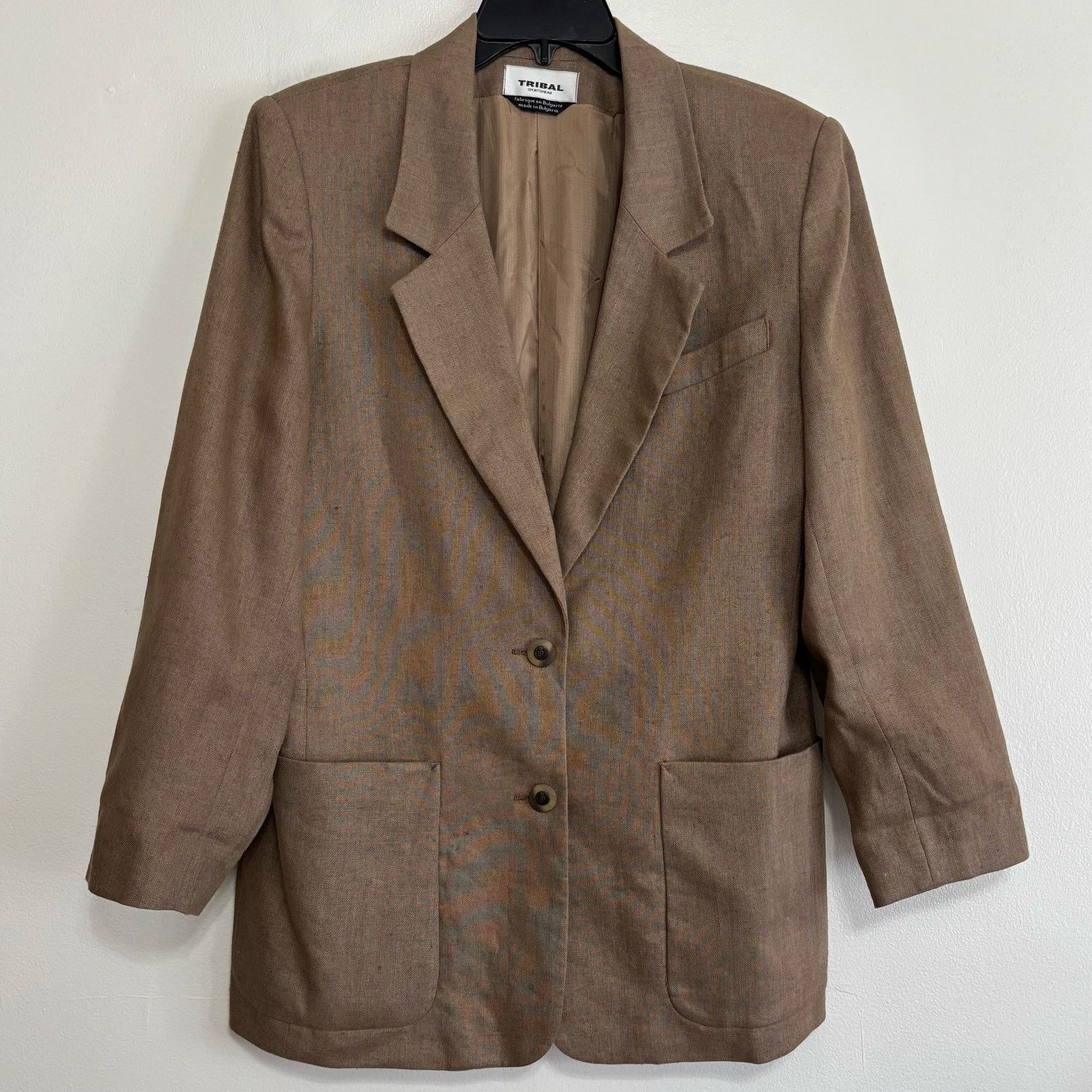 Other Vintage Tribal Sportswear Brown Linen Blazer Jacket Size 12 Size XL / US 12-14 / IT 48-50 - 1 Thumbnail