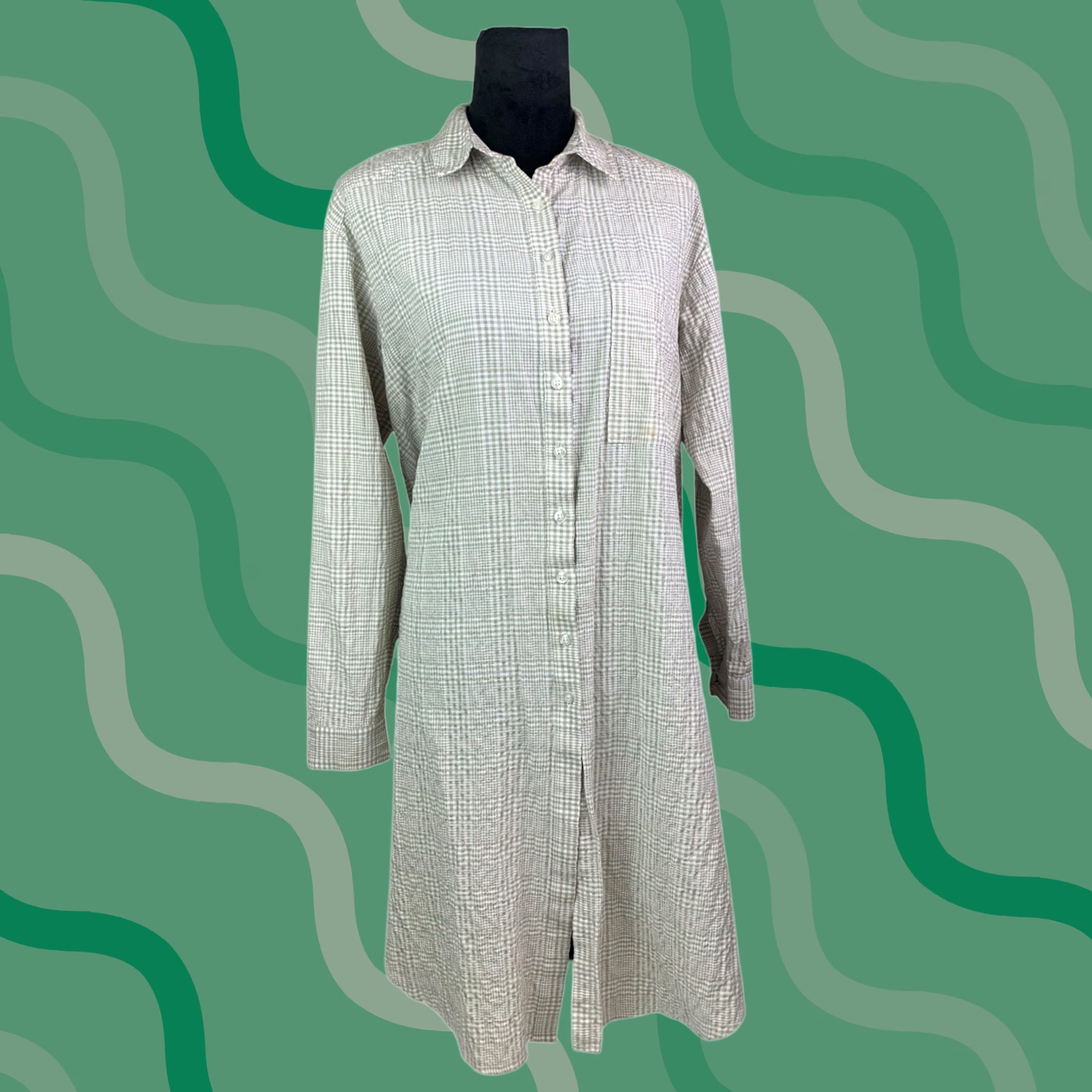 anthropologie green plaid dress plaid in the springtime