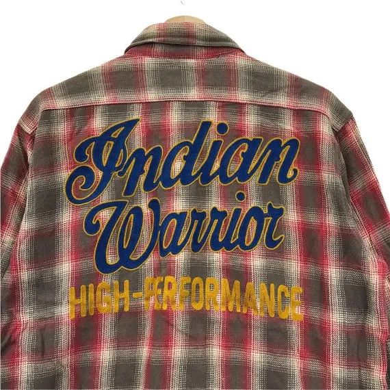 Indian Motorcycle Vtg INDIAN MOTORCYCLE WARRIOR Argyle Casual Tee Shirt Button Size US M / EU 48-50 / 2 - 5 Thumbnail