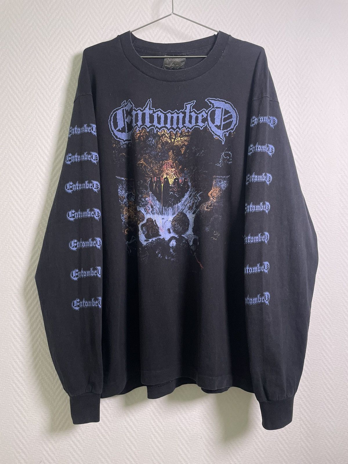 Band Tees × Vintage 1991 Entombed Clandestine Earache Black Metal  Longsleeve XL | Grailed