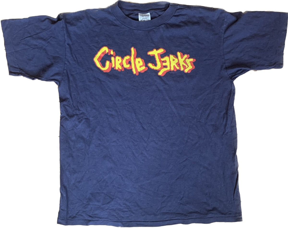 image of Vintage Circle Jerks T-Shirt 1995 in Blue, Men's (Size XL)