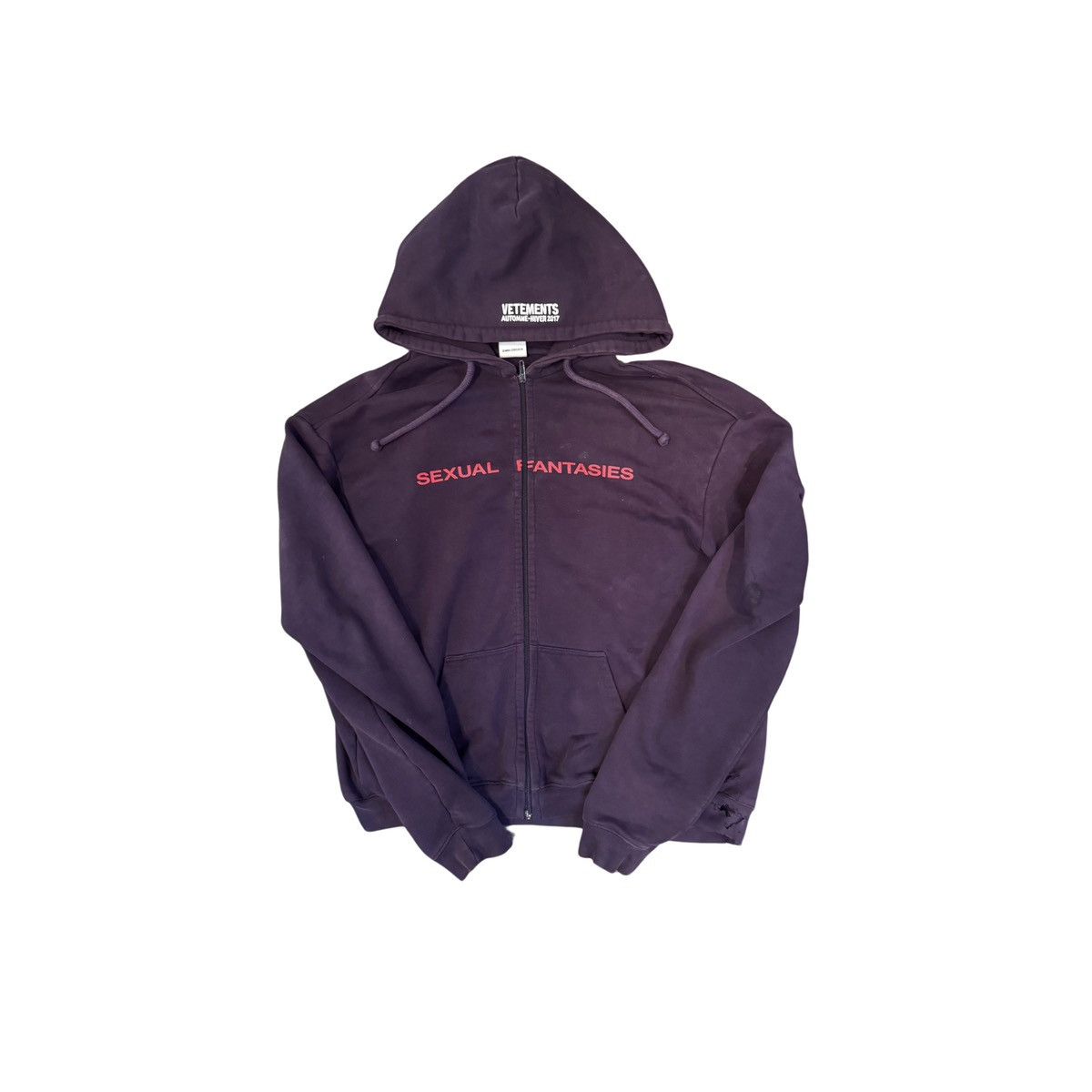 トップス Vetements sexual fantasies Sexual Fantasies Hoodie | Vetements Purple Cropped Hoodie