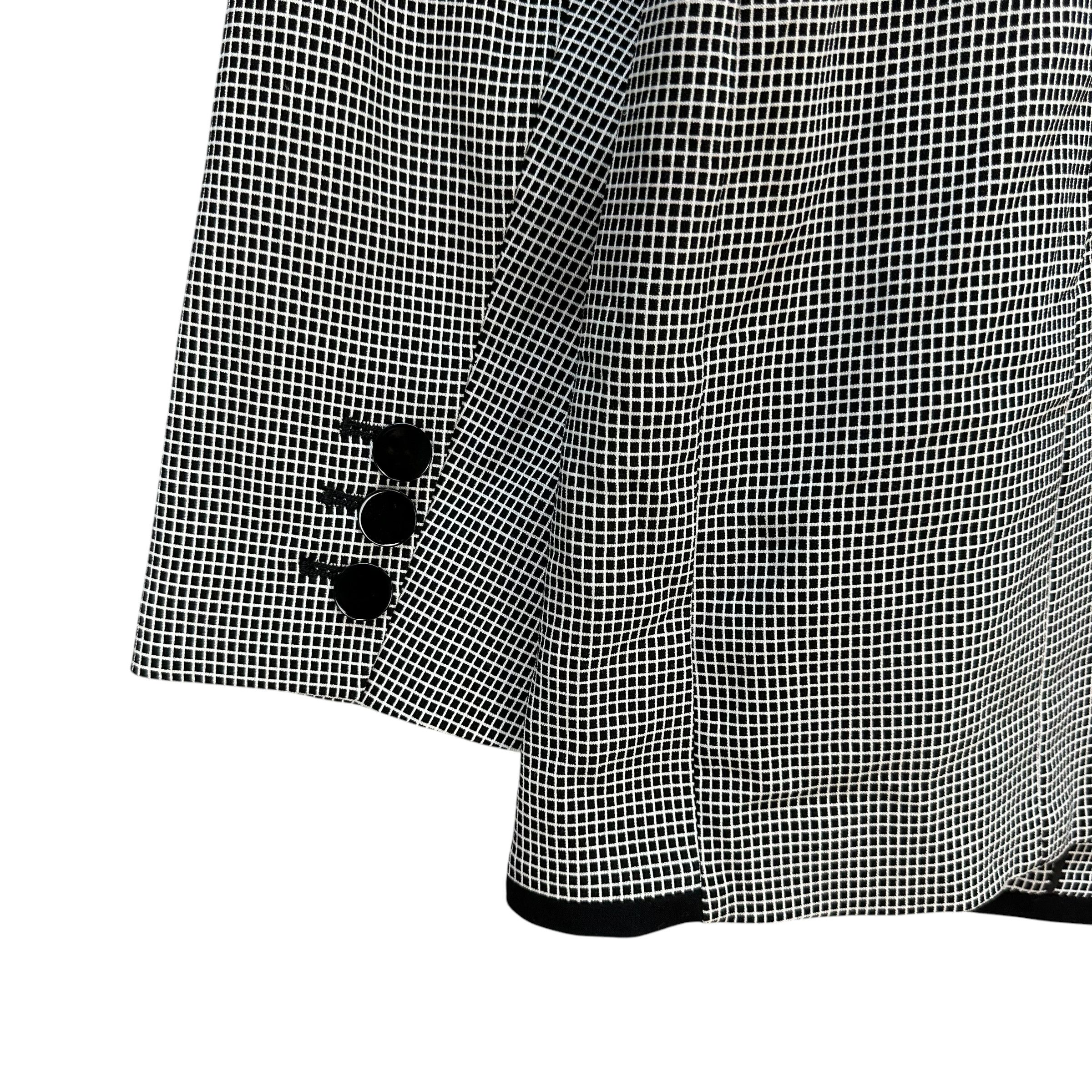Calvin Klein CALVIN KLEIN Single Button Small Check Blazer #A71-1723 Size XL / US 12-14 / IT 48-50 - 12 Thumbnail