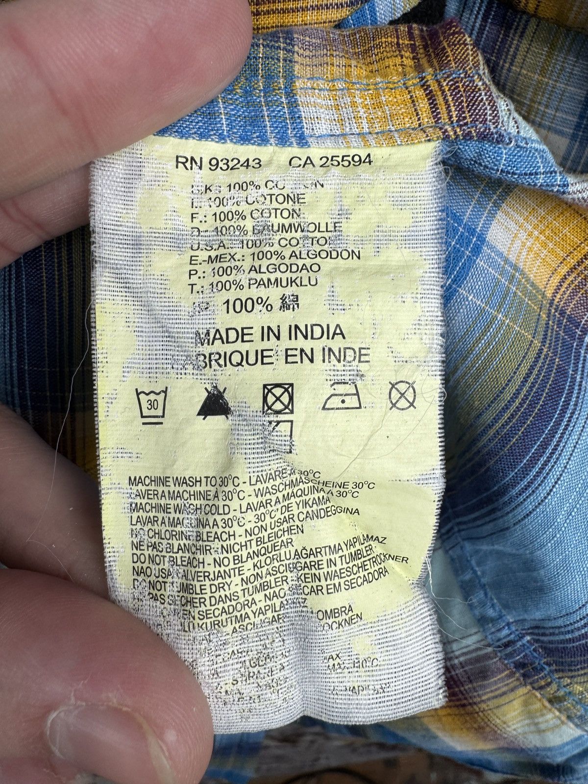 Diesel Diesel Plaid Utility Short Sleeve Button Up Shirt Blue Check Size US S / EU 44-46 / 1 - 8 Thumbnail
