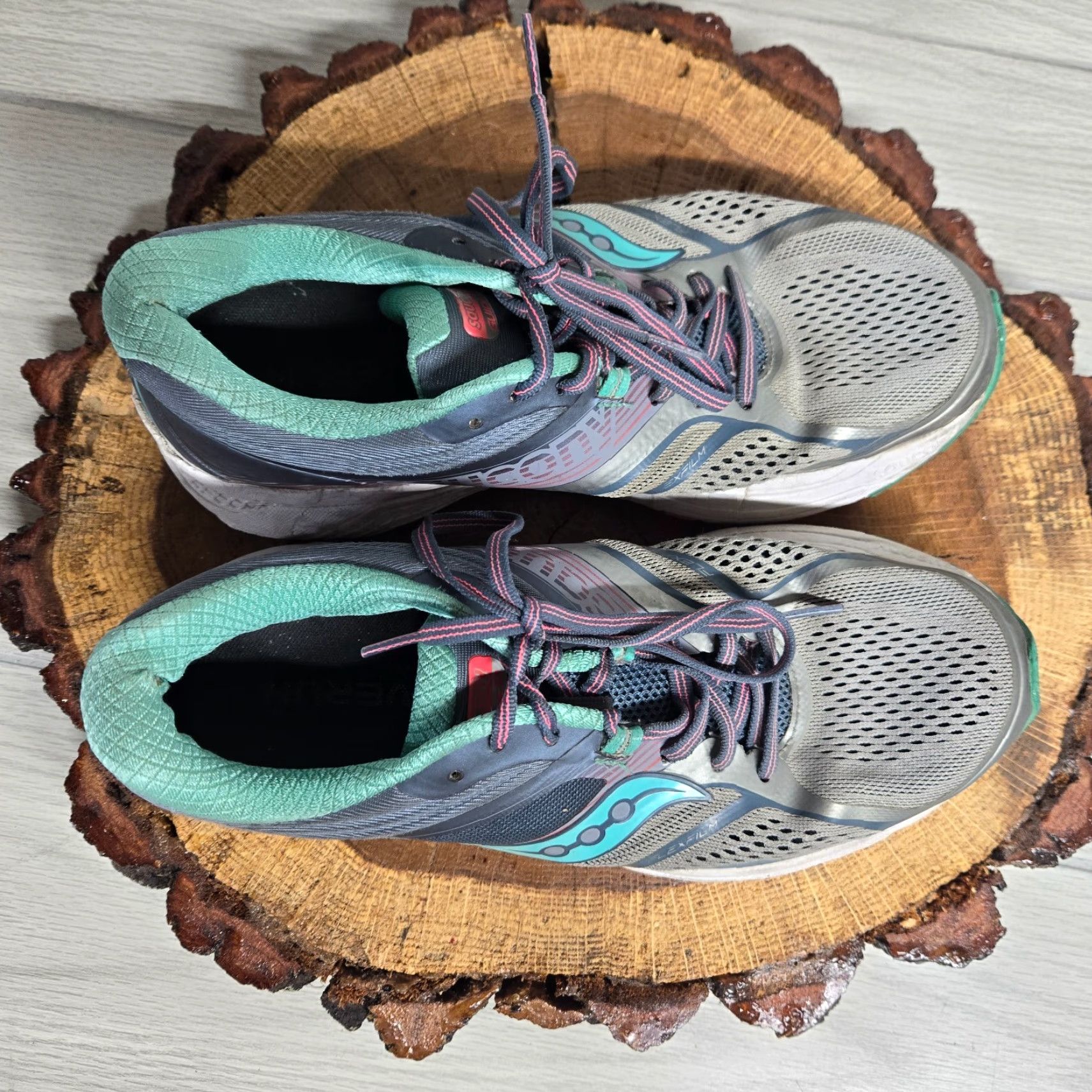 Saucony Saucony Guide 10 Running Shoes Women S10350-5 Size 10 Grey Pink Teal Everun Guide 10 Womens Shoes Size US 8 / IT 38 - 5 Thumbnail