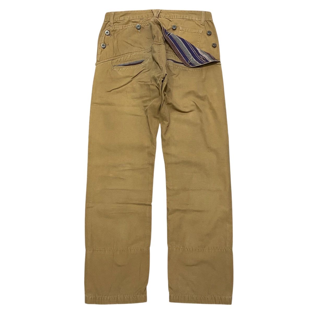 Japanese Brand Vtg Jungle Storm Blanked Lined Canvas Pants - Brown Size US 31 - 1 Thumbnail