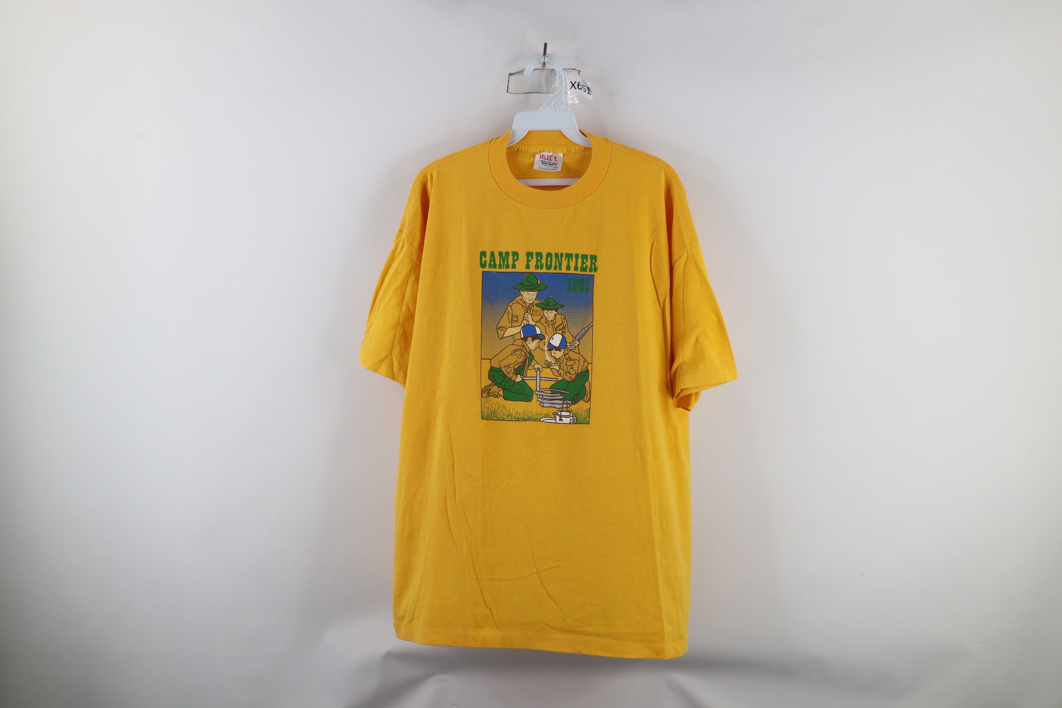 Vintage Vintage 90s America Camp Frontier Short Sleeve T-Shirt USA Size US XXL / EU 58 / 5 - 1 Thumbnail