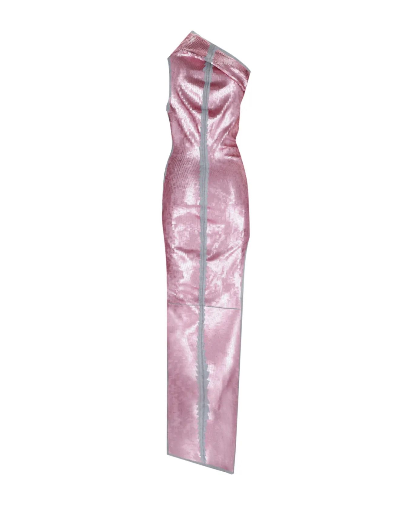 Rick Owens o1y0126 Denim Maxi Dress in Pink Size M / US 6-8 / IT 42-44 - 3 Thumbnail