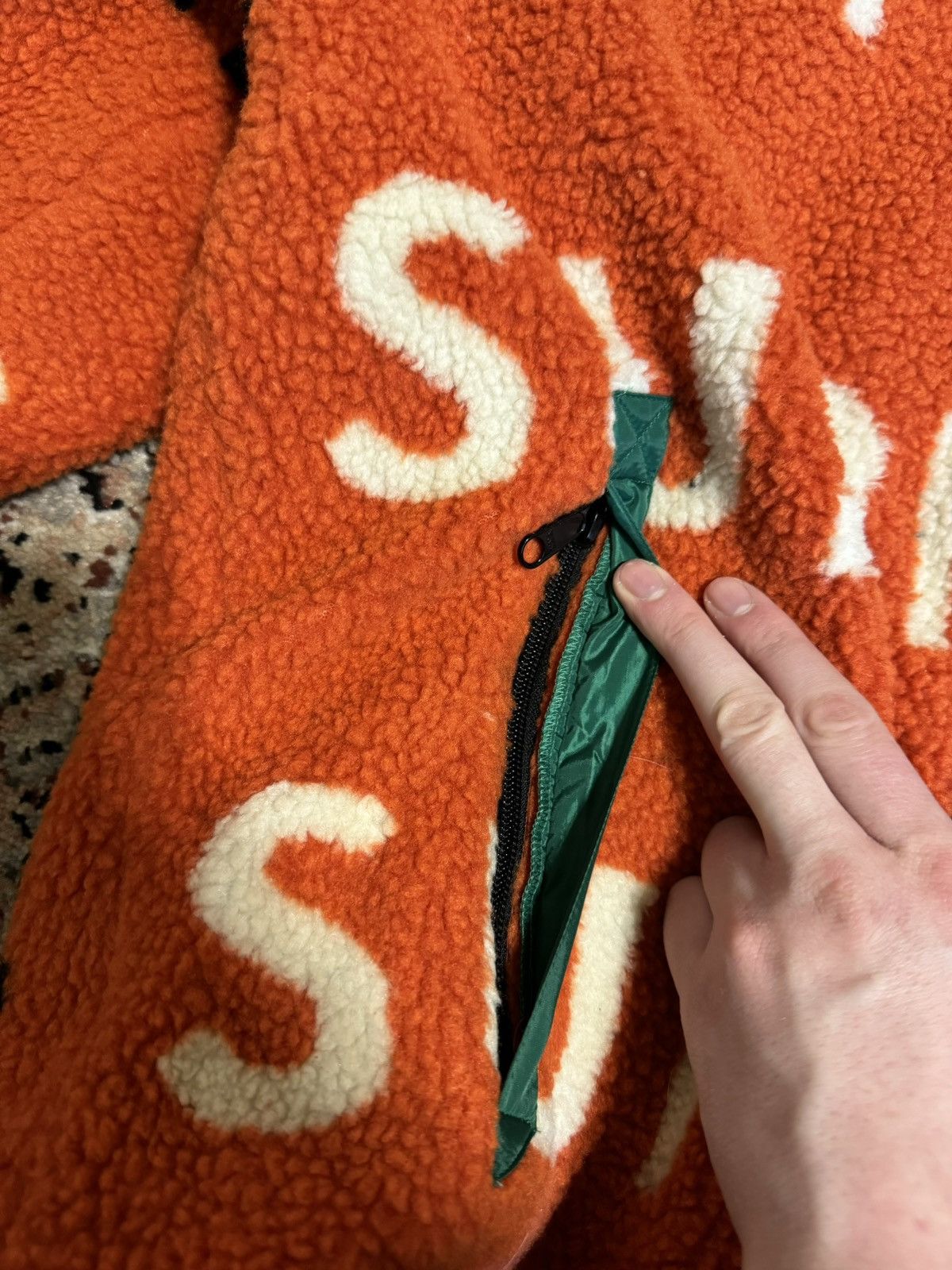 Supreme Supreme Reversible Logo Fleece Jacket Orange Size US M / EU 48-50 / 2 - 5 Thumbnail