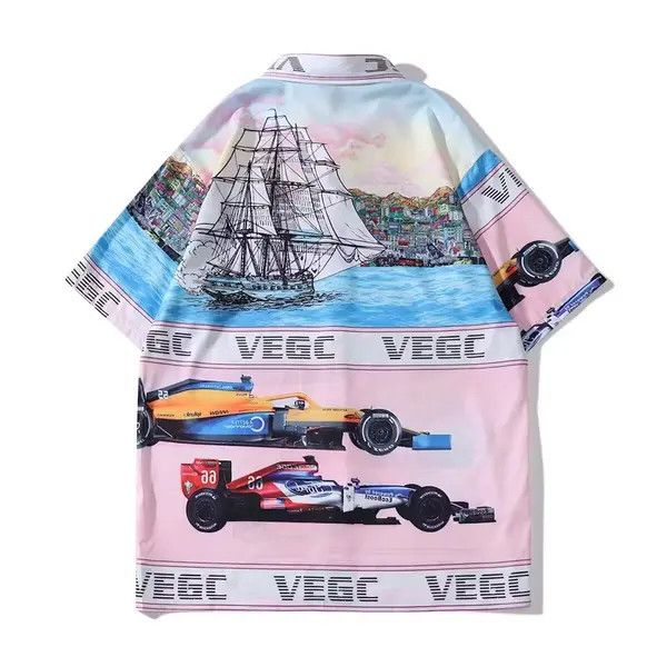 Japanese Brand 3D Printed Men’s Summer Shirt Size US XL / EU 56 / 4 - 2 Thumbnail