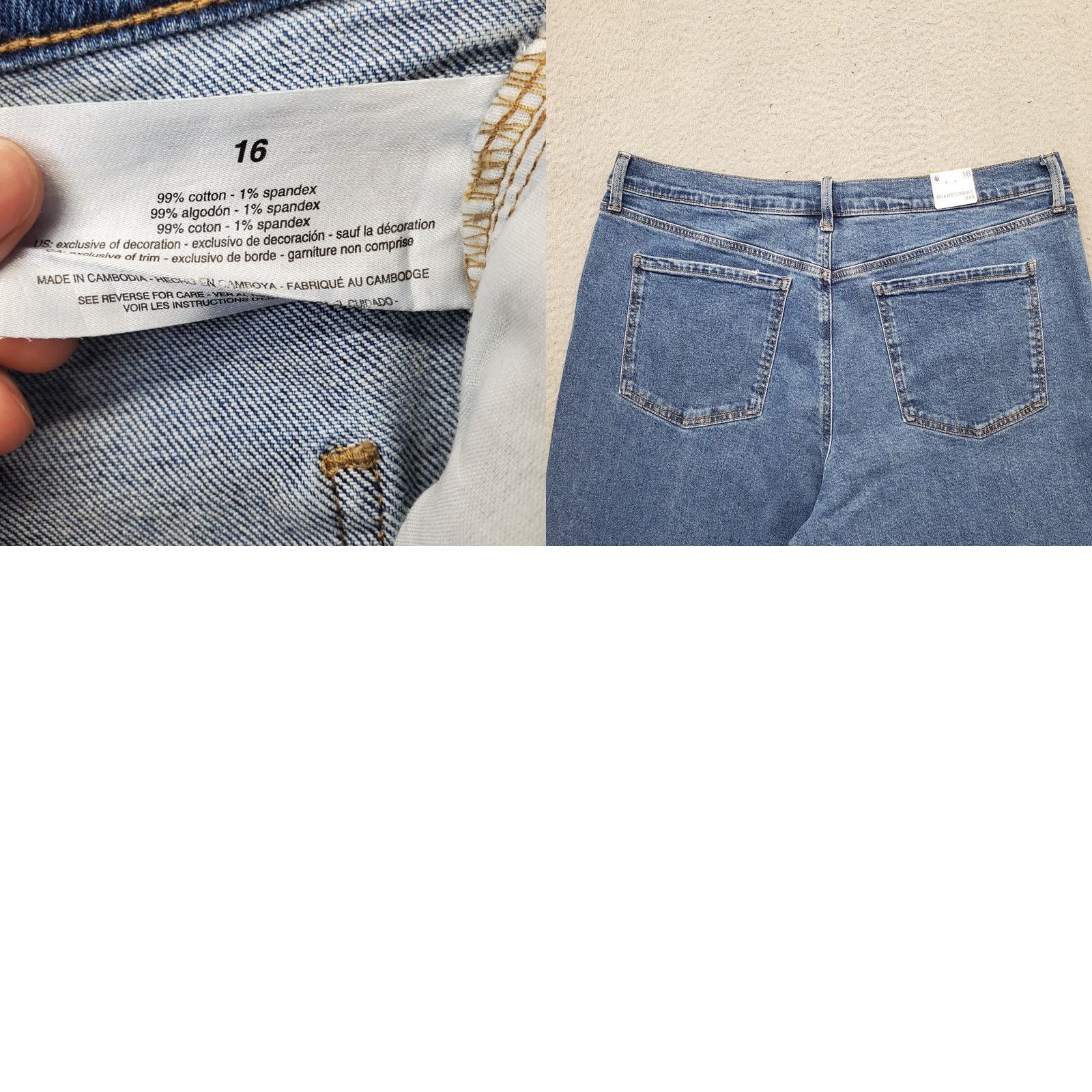 Gloria Vanderbilt Gloria Vanderbilt Jeans Womens 16 Blue Denim Stretch Relaxed Straight Leg Shirt? Size 38" / US 16 / IT 52 - 8 Thumbnail
