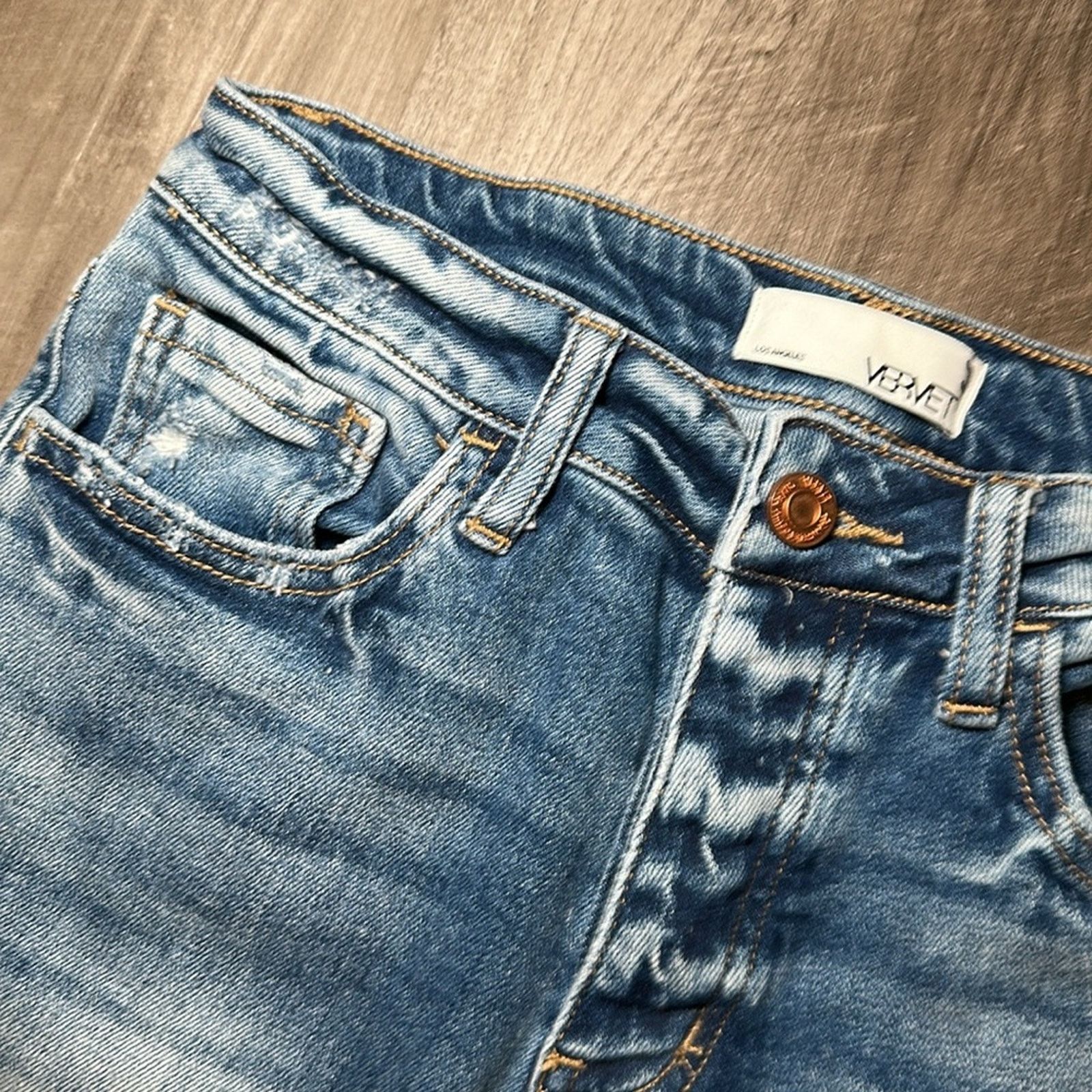 Other Vervet Commander Rolled Up Crop Distressed Boyfriend - 26 Size 26" / US 2 / IT 38 - 6 Thumbnail