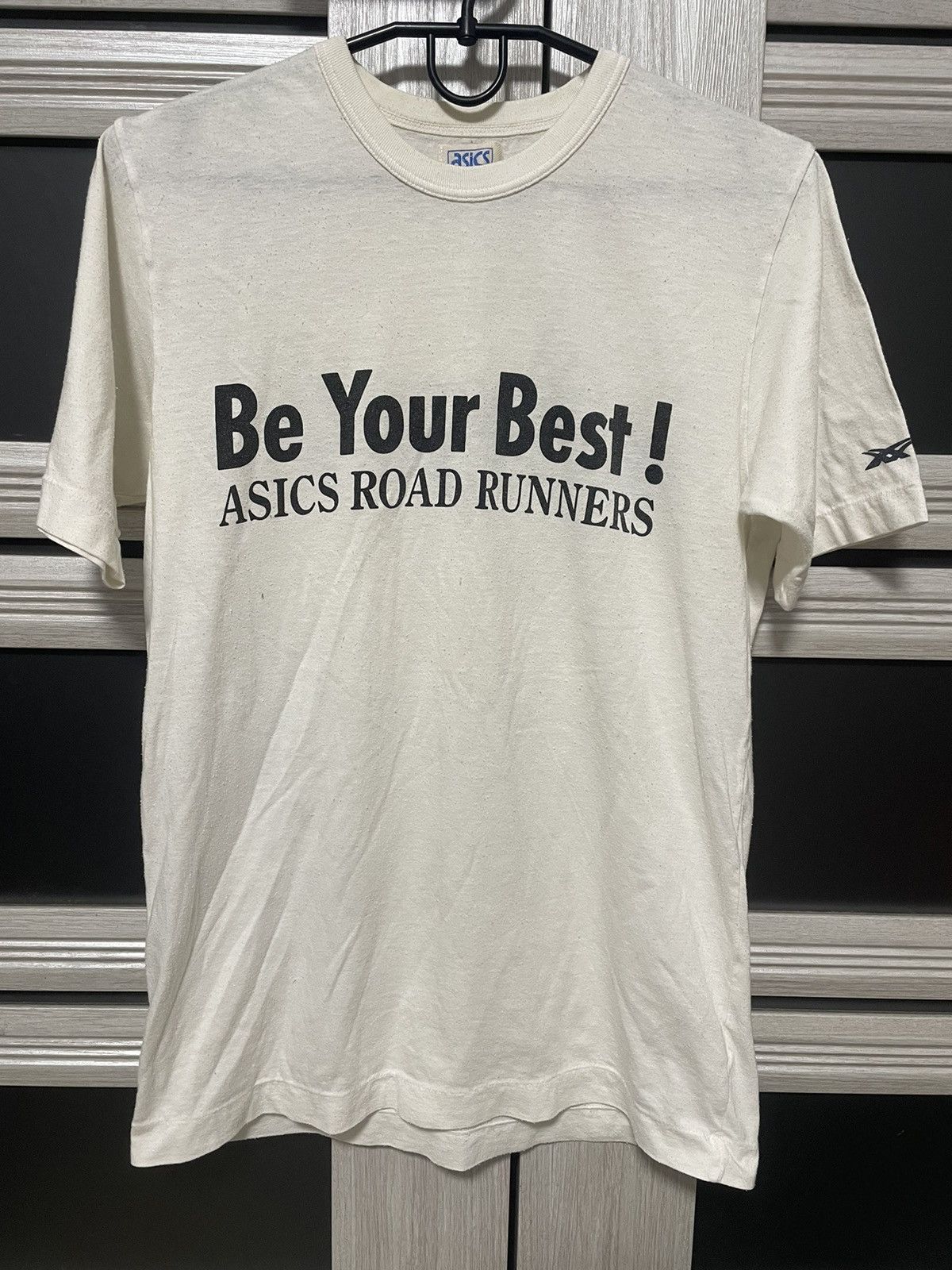 Asics × Japanese Brand × Vintage Archive Asics 80s BE YOUR BEST ASICS ROAD RUNNERS Tee Japan Size US M / EU 48-50 / 2 - 1 Thumbnail