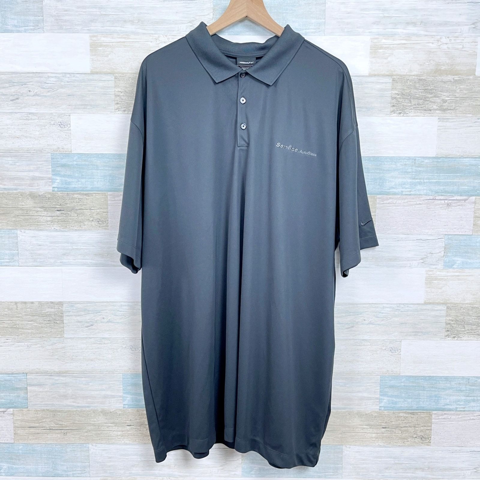 Nike Safelite AutoGlass Nike Dri Fit Polo Shirt Gray Mens 3XL Size US XXL / EU 58 / 5 - 2 Thumbnail