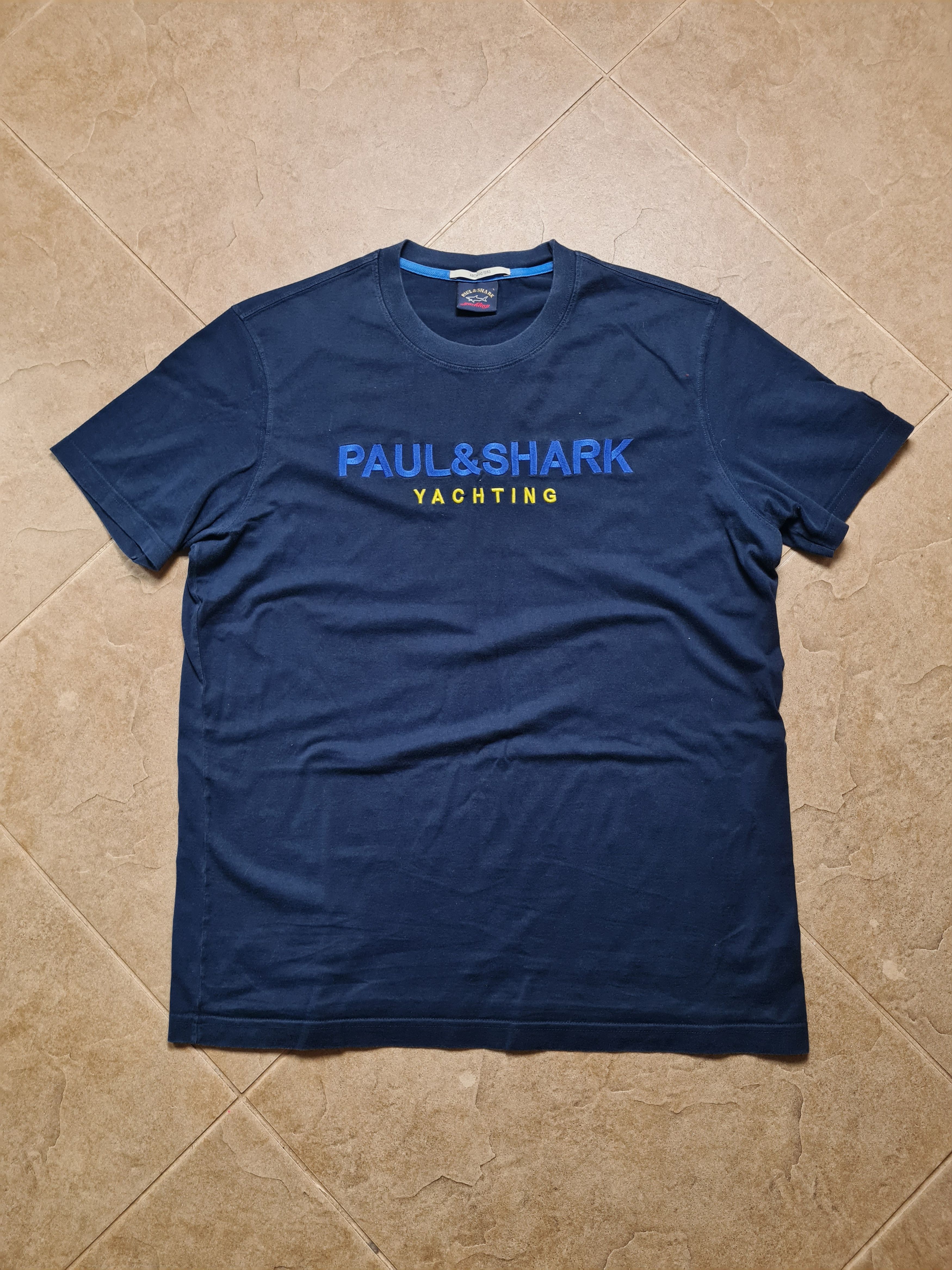 Paul & Shark Shirts Paul Shark Short Sleeve Basic T-Shirt Big Logo Size L Size US L / EU 52-54 / 3 - 1 Thumbnail