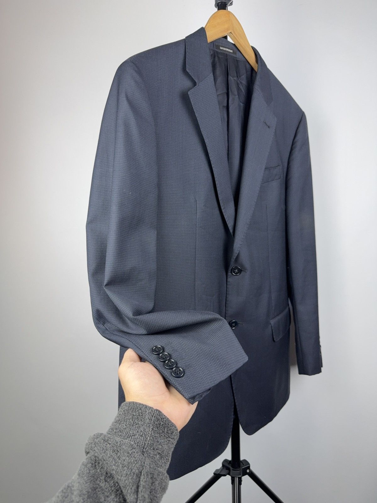 Emporio Armani Luxury 00s Emporio Armani G Line Classic Navy Blazer Size 44R - 5 Thumbnail