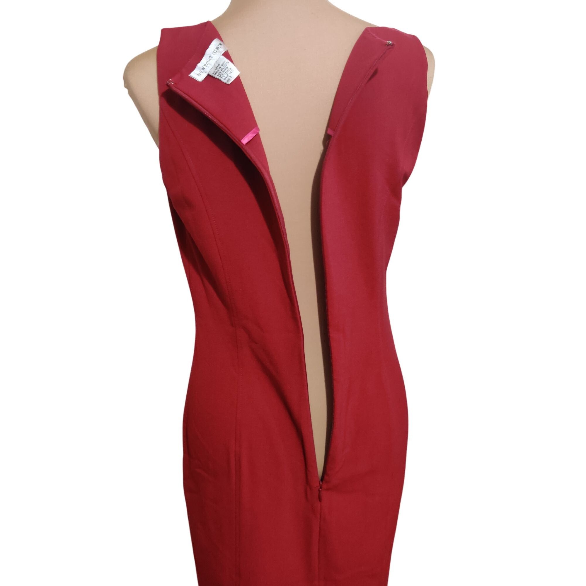 Other Newport News 8 Red Sleeveless Sheath Dress Classic Minimalis Size M / US 6-8 / IT 42-44 - 4 Thumbnail