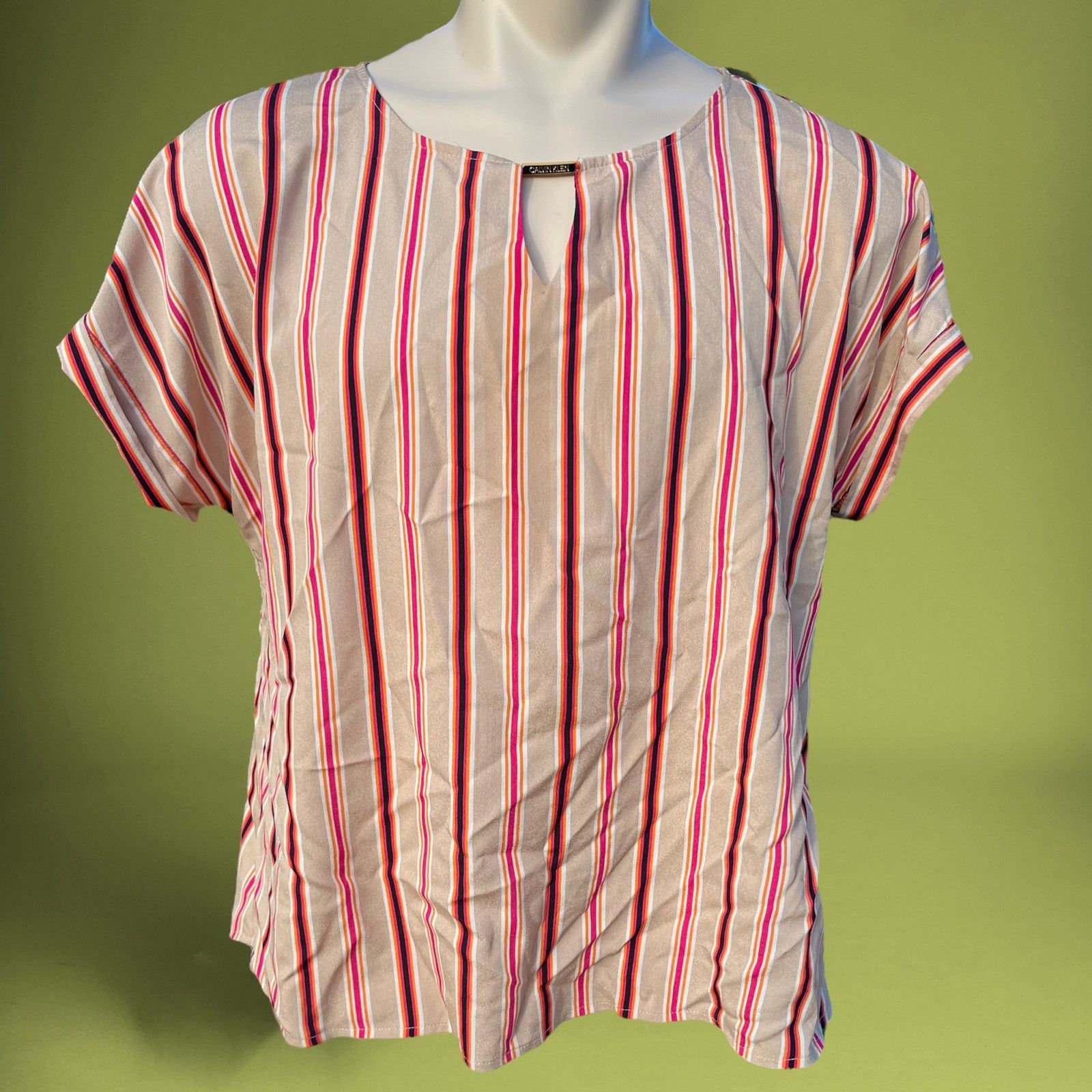 Calvin Klein Calvin Klein Blouse Women's XL Flowy Business Preppy Size XL / US 12-14 / IT 48-50 - 1 Thumbnail