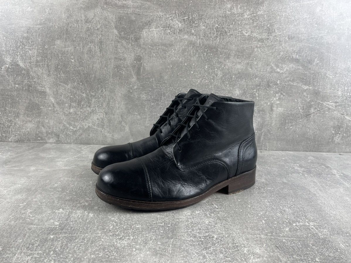 Genuine Leather Zehus Berlin Avant Garde Handcrafted Black Leather Boots Size US 7 / EU 40 - 1 Thumbnail
