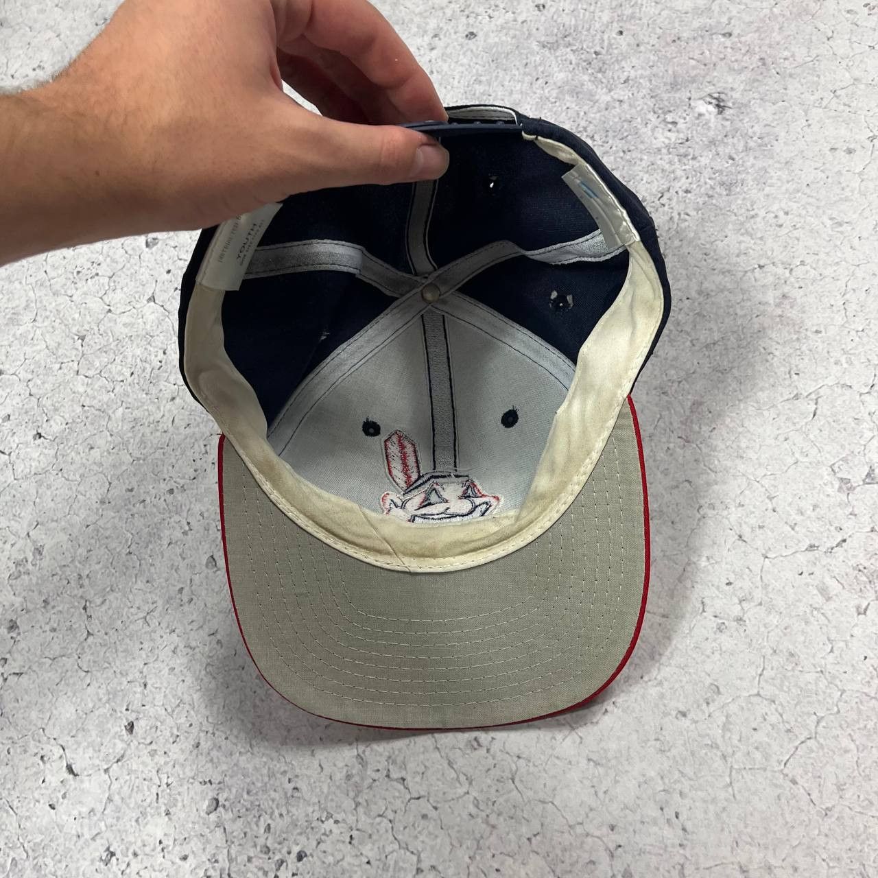 MLB Cleveland Indians MLB Baseball Cap Vintage 90s Size ONE SIZE - 4 Thumbnail