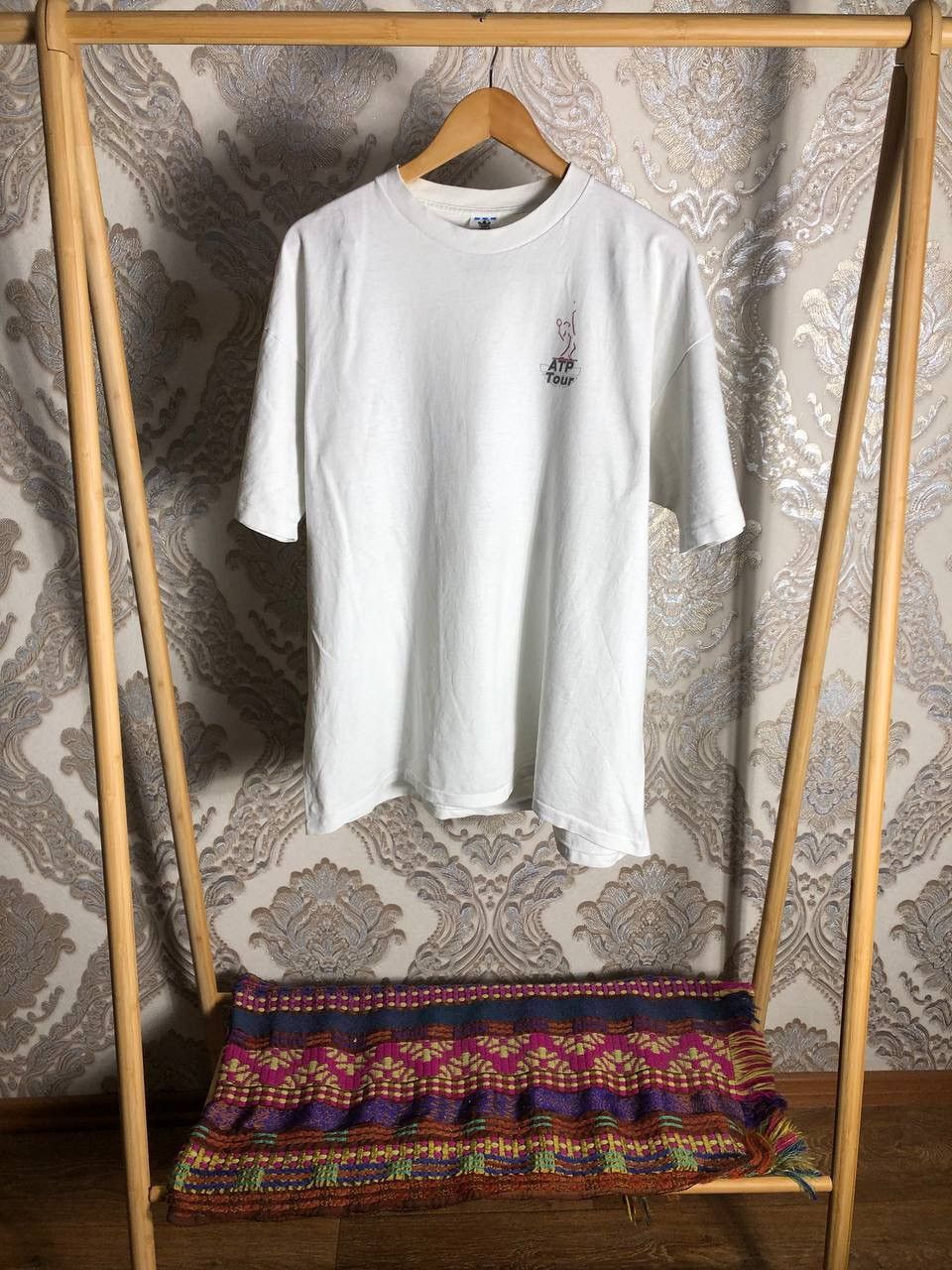 Adidas × Vintage VERY RARE ADIDAS ORIGINAL TENNIS DOUBLE PRINTED T-SHIRT 90s Size US XL / EU 56 / 4 - 2 Thumbnail