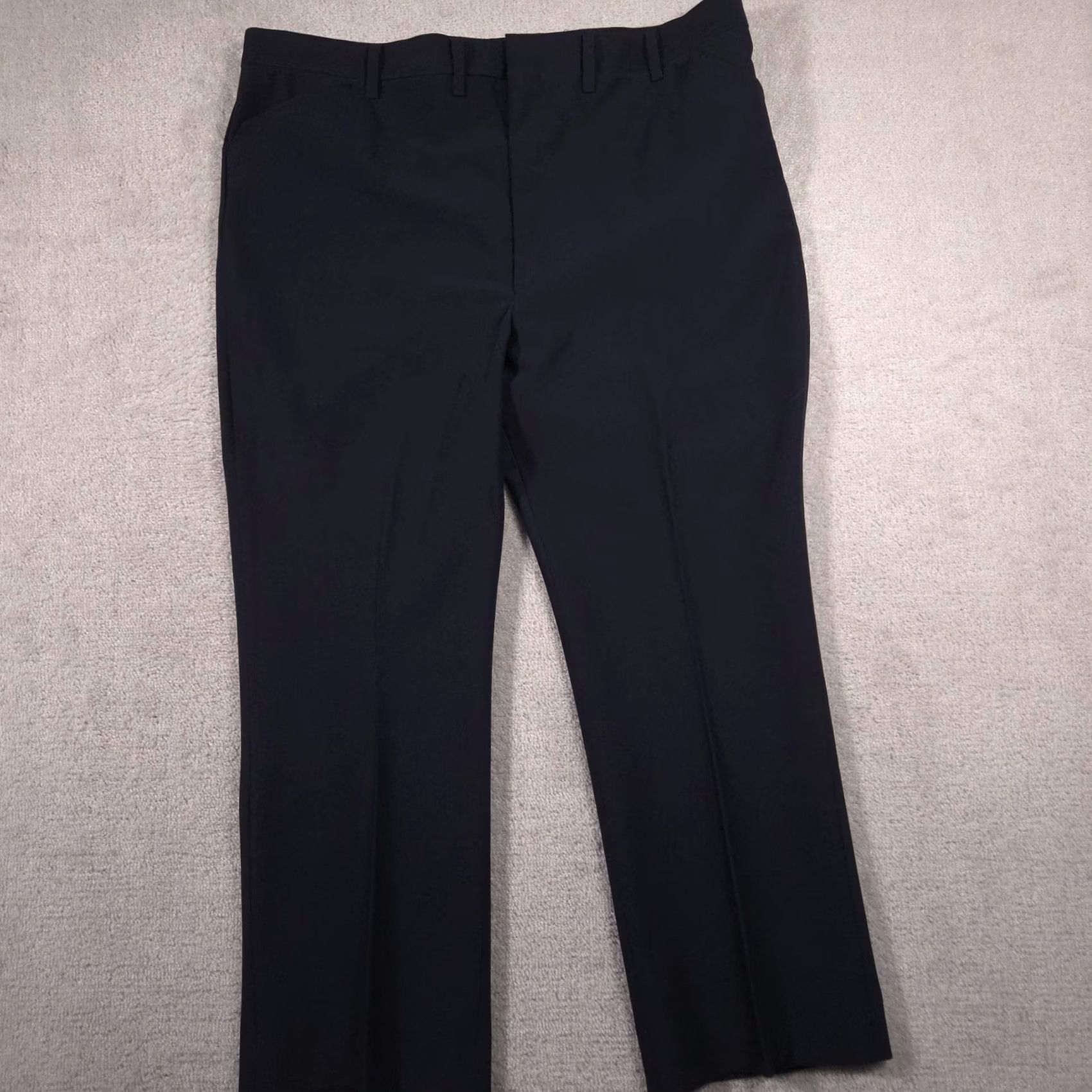 Wrangler Wrangler Dress Pants Mens 42 Blue Microfiber Flat Front Uniform Work USA Dress Pants Mens 42 Blue Microfiber Flat Front Uniform Work USA Size US 42 / EU 58 - 2 Thumbnail