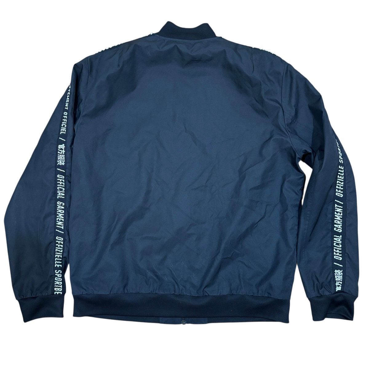 Adidas Rare Adidas Anthem Tape Bomber Windbreaker Jacket Black L Size US L / EU 52-54 / 3 - 9 Thumbnail