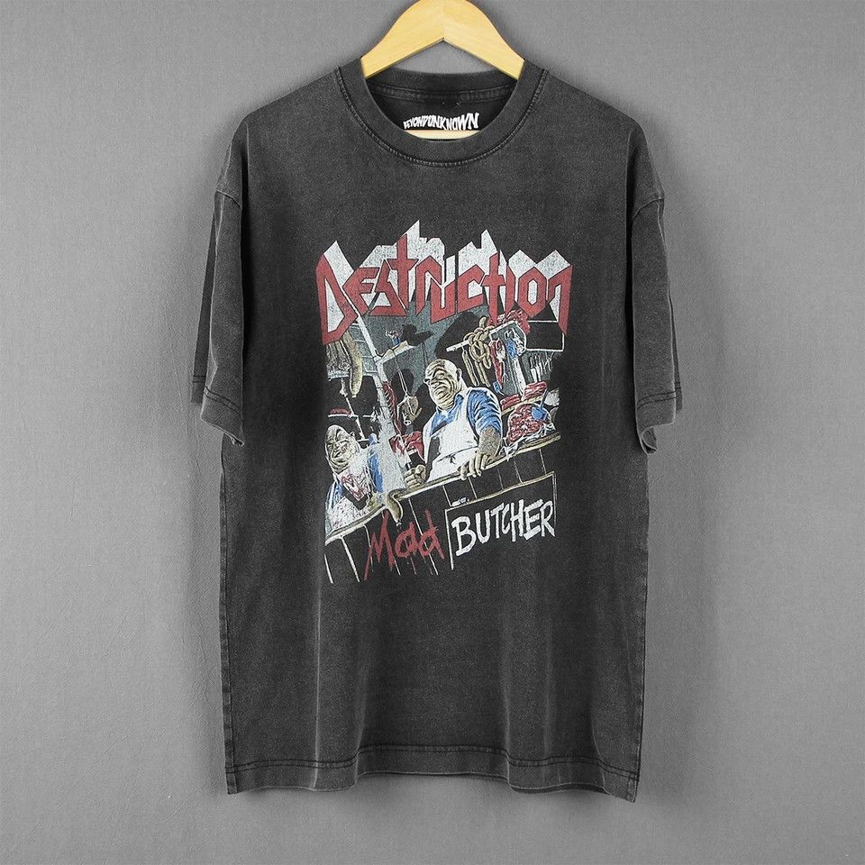 Japanese Brand DESTRUCTION MAD BUTCHER SHIRT Vintage Size US L / EU 52-54 / 3 - 1 Thumbnail