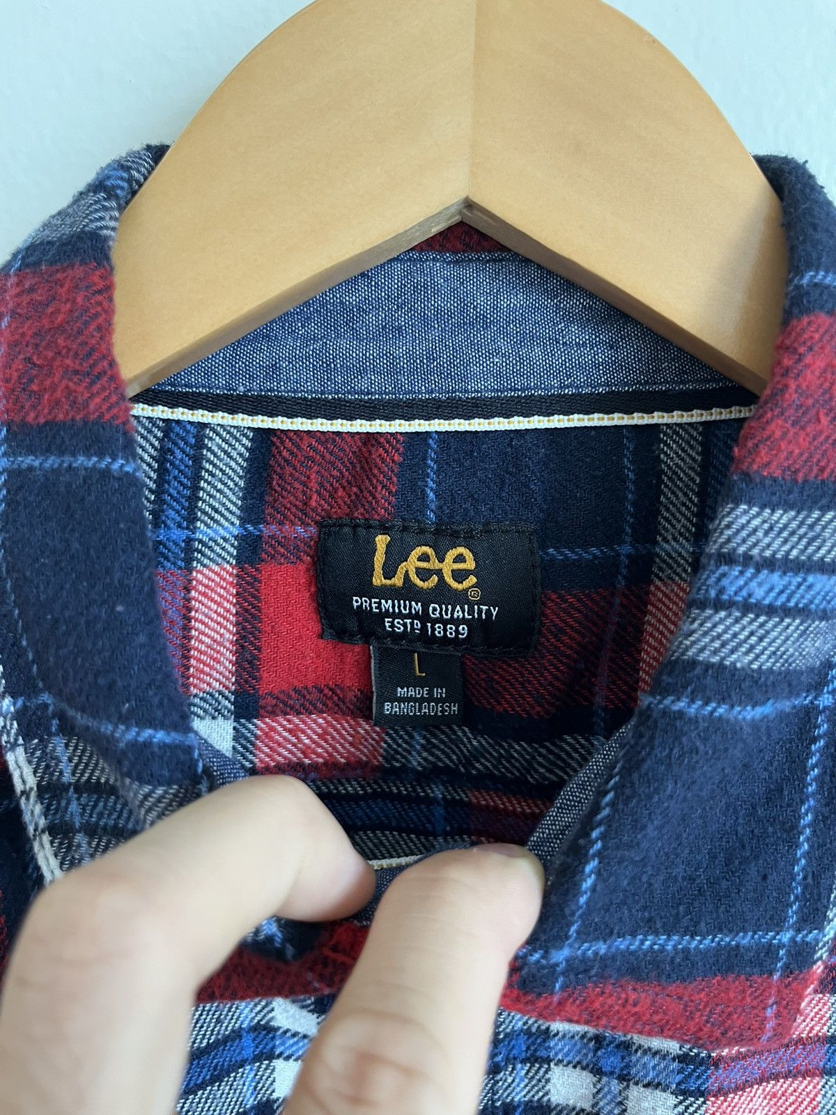 Lee × Vintage Vintage Y2K Lee Flannel Shirt Size US L / EU 52-54 / 3 - 3 Thumbnail