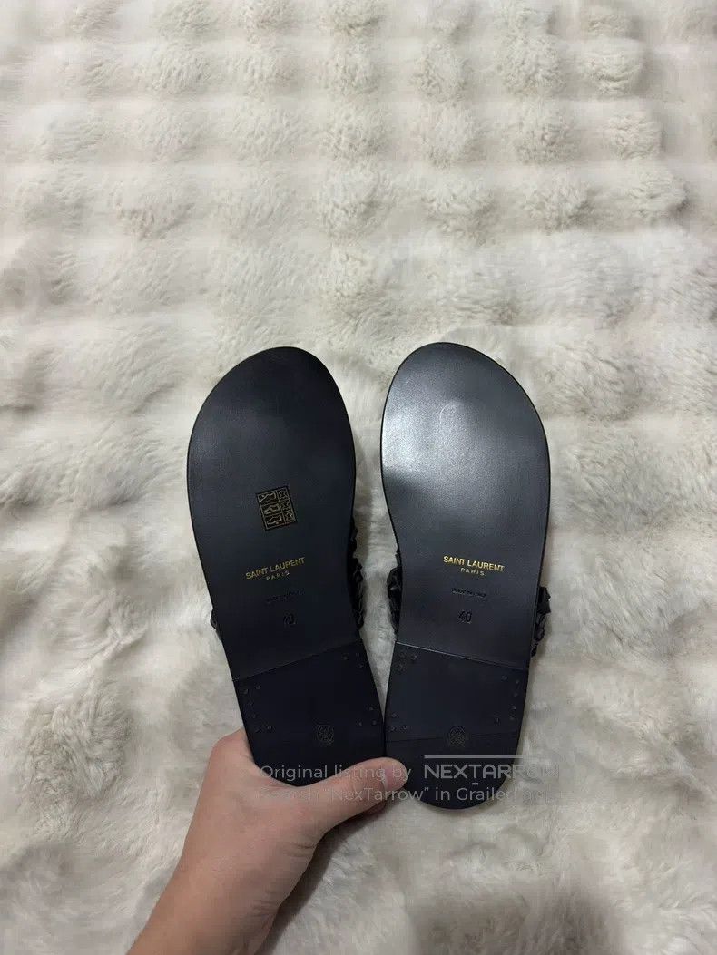 Saint Laurent Paris Saint Laurent Paris Woven Slippers Size US 7 / EU 40 - 6 Thumbnail