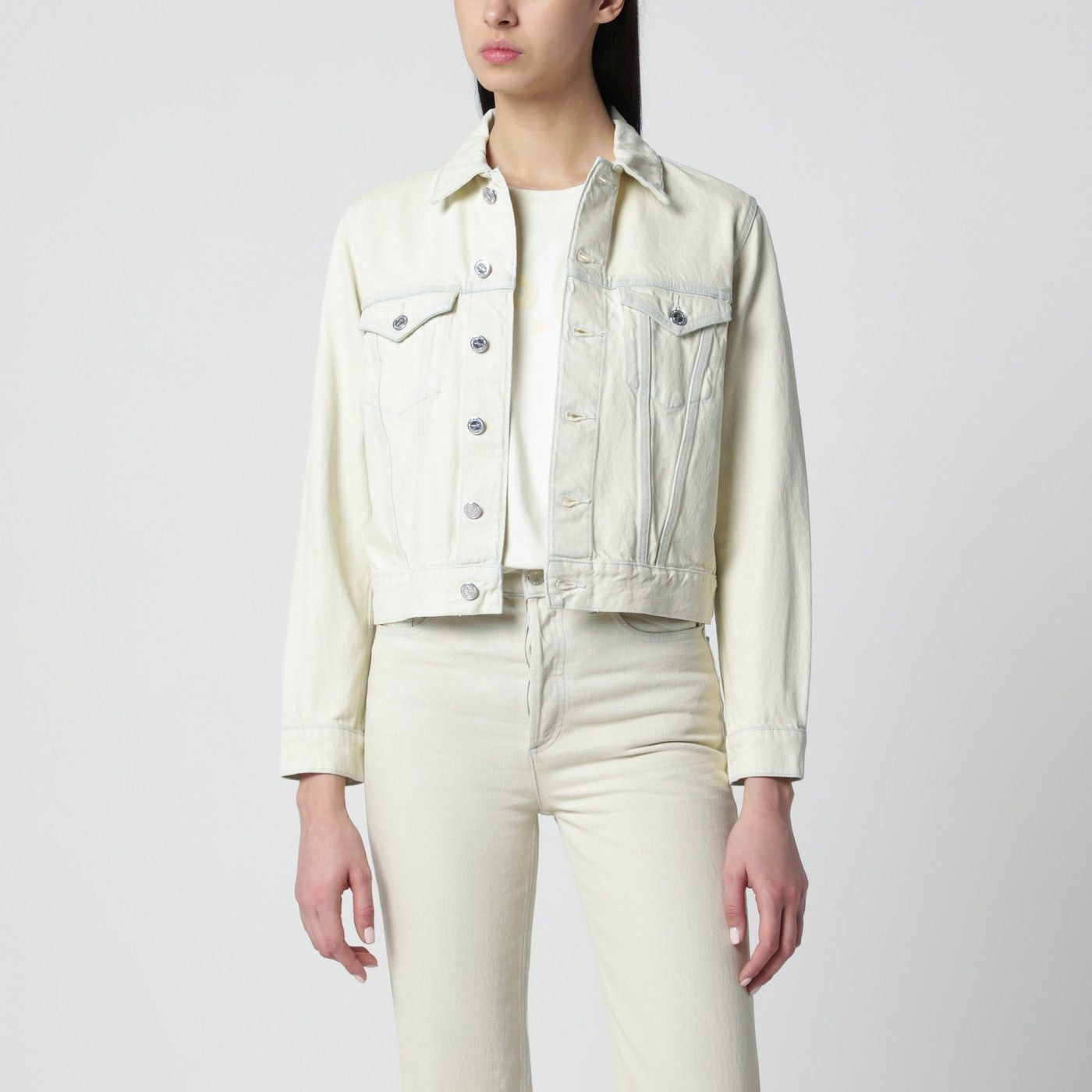 A.P.C. A.P.C. White Denim Jacket Size M / US 6-8 / IT 42-44 - 1 Thumbnail
