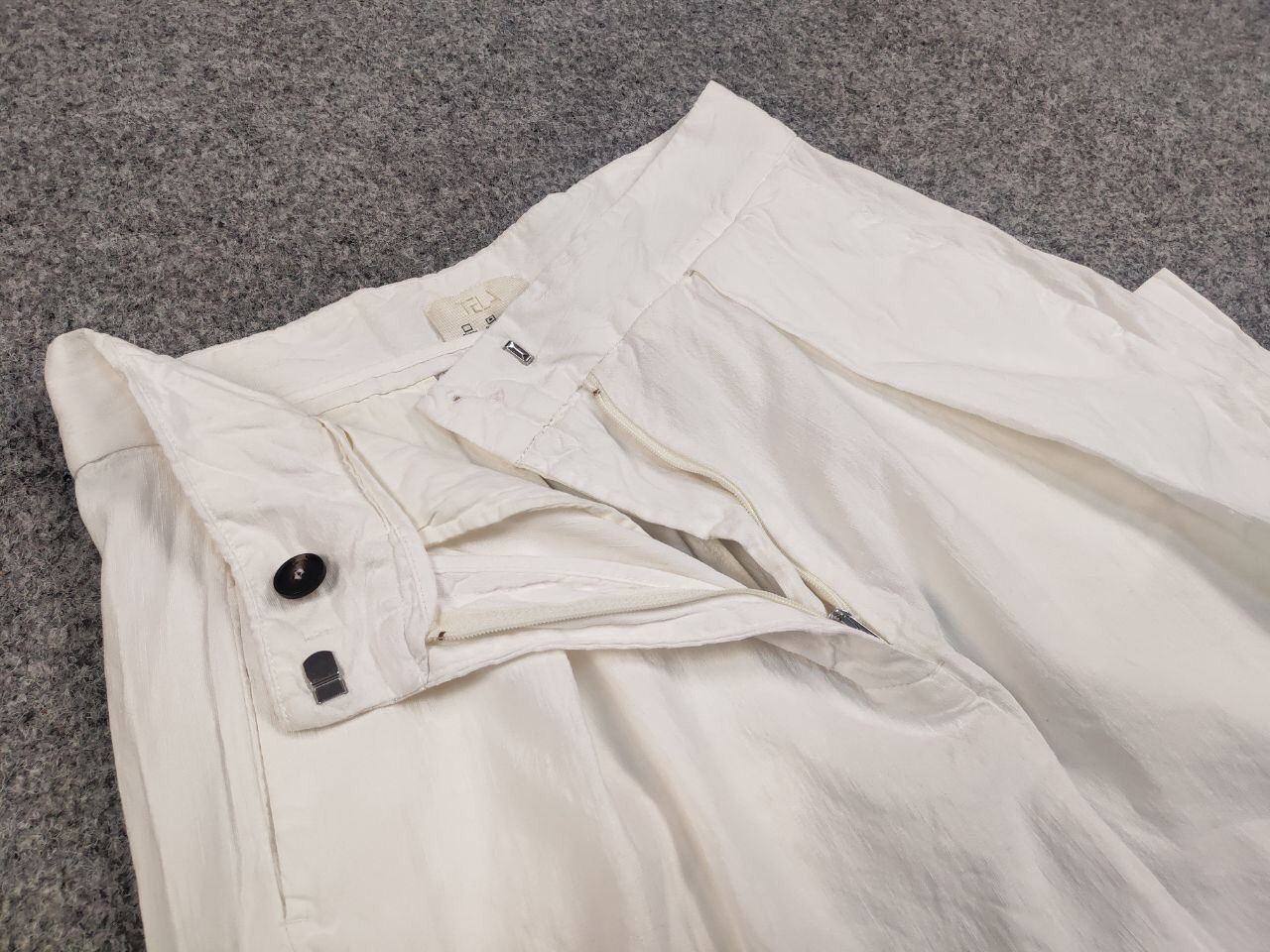 Other Tela Design Regular White Linen blend Solid Trouser Pants Size 30" / US 8 / IT 44 - 11 Thumbnail